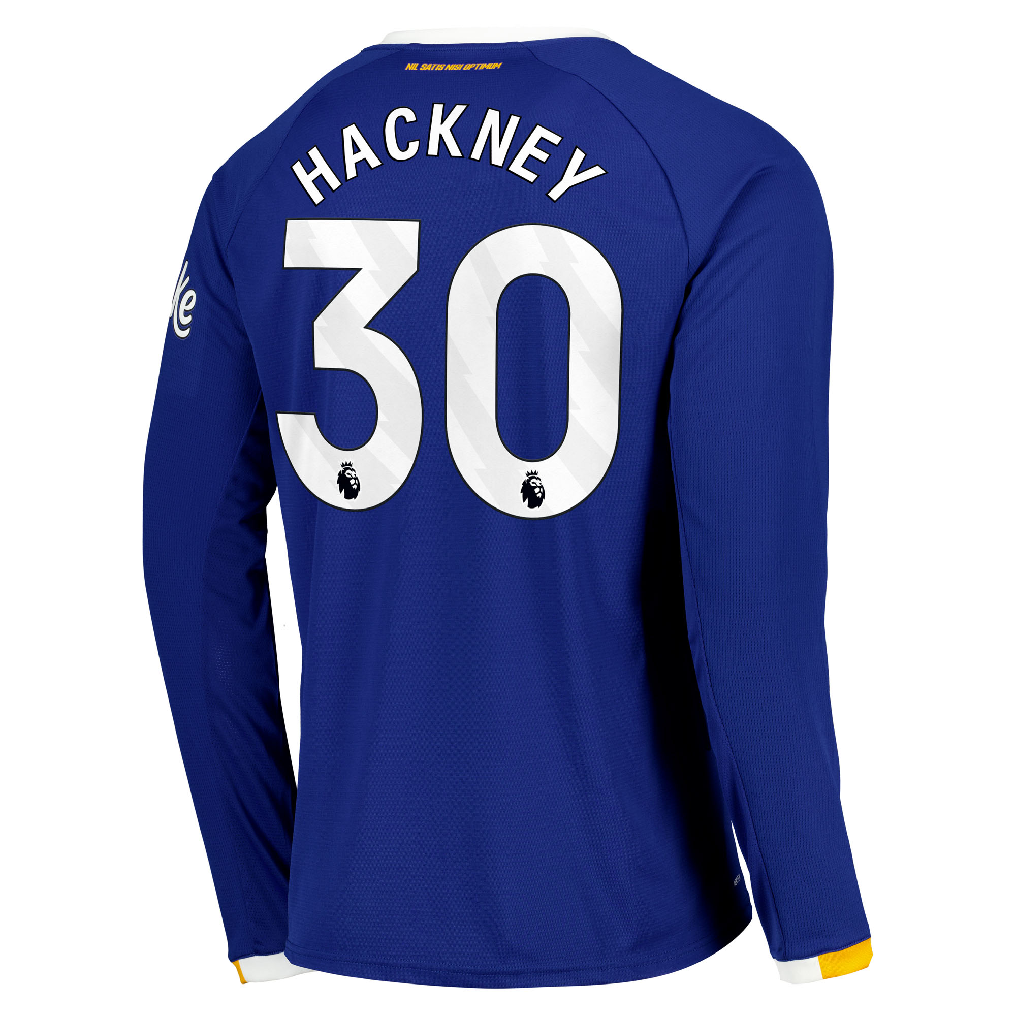 Everton Castore Home Replica Shirt 2026-27 - Long Sleeve with Hackney 30 printing, , rebel_hi-res