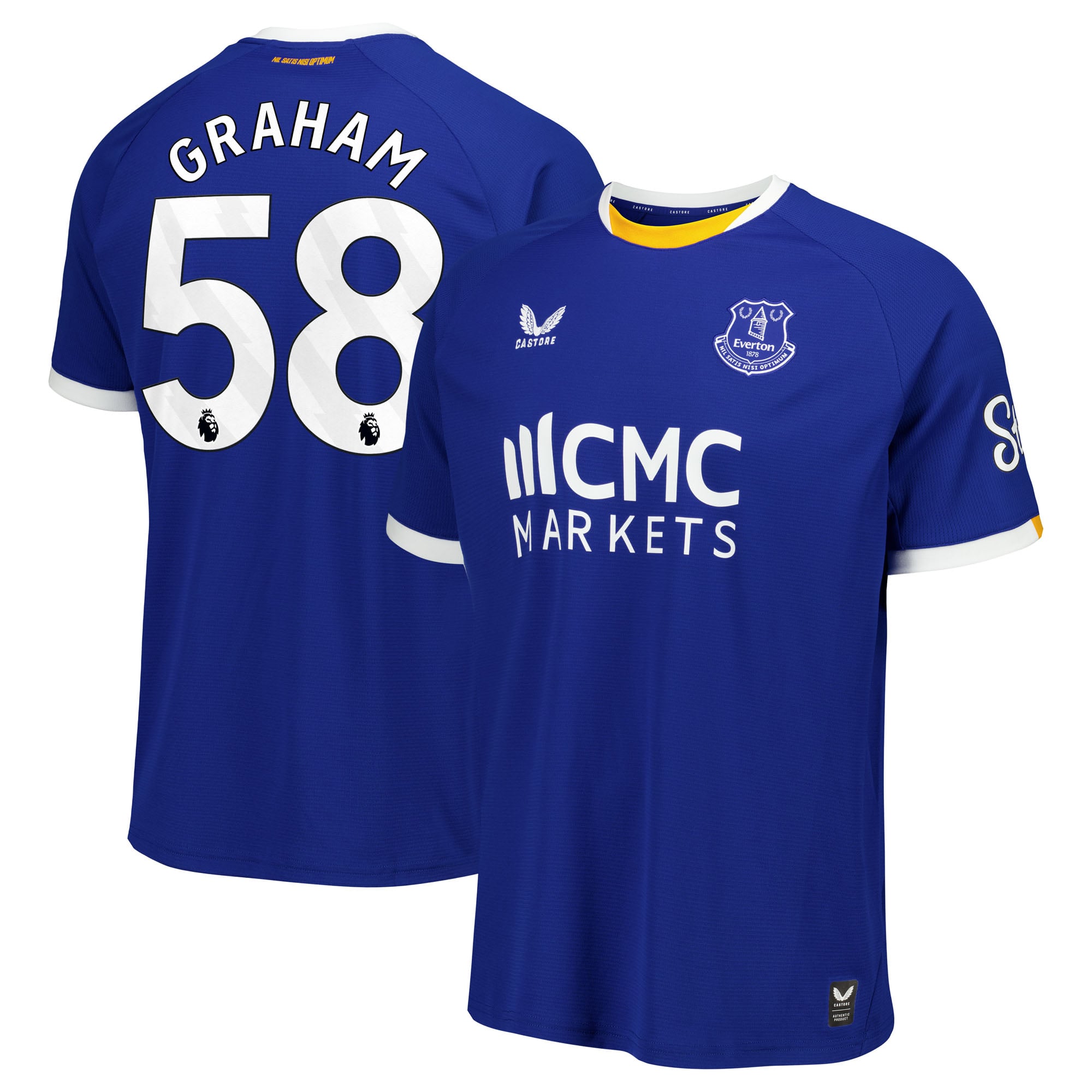 Everton Castore Home Replica Shirt 2026-27 with Graham 58 printing