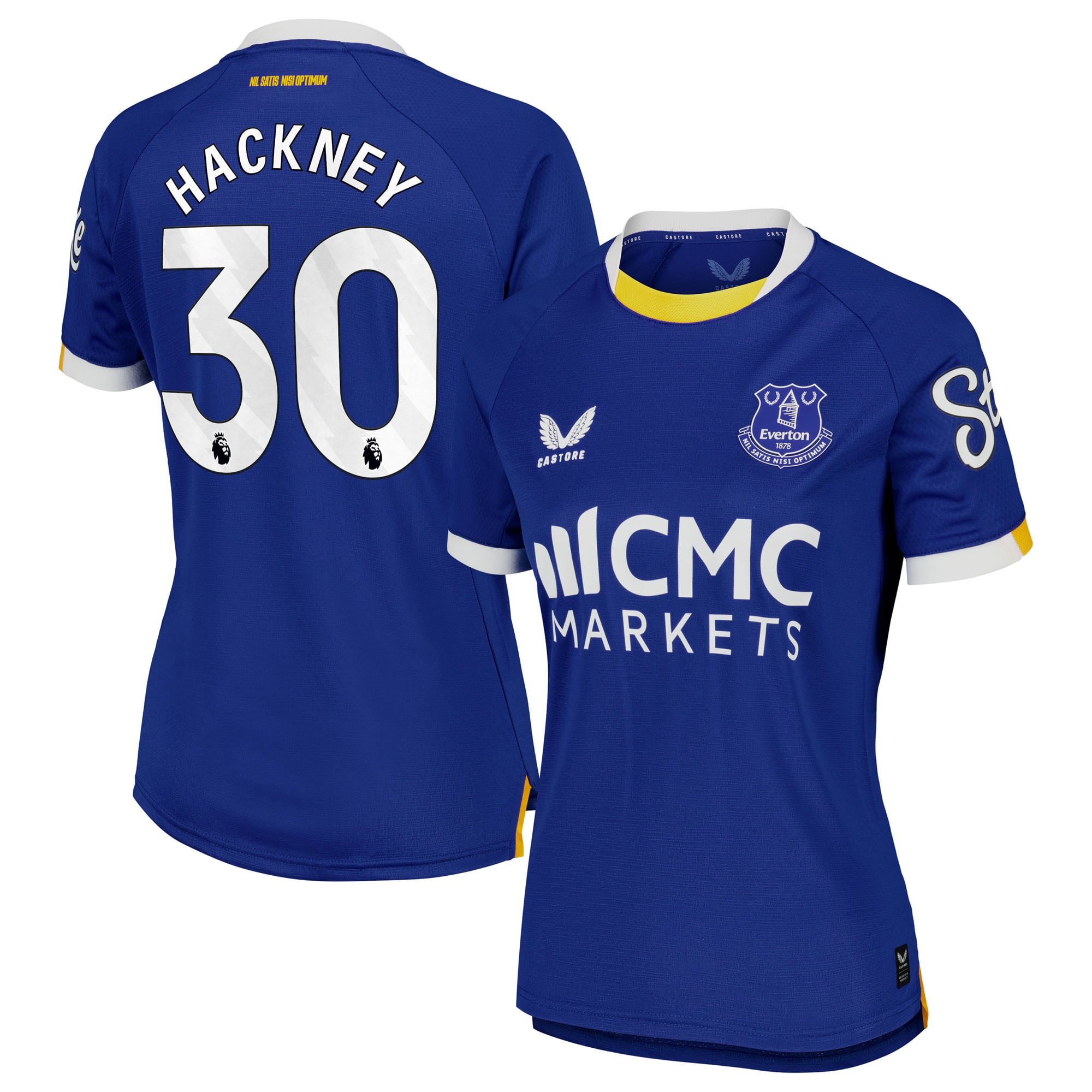Everton Castore Home Pro Shirt 2026-27 - Womens with Hackney 30 printing