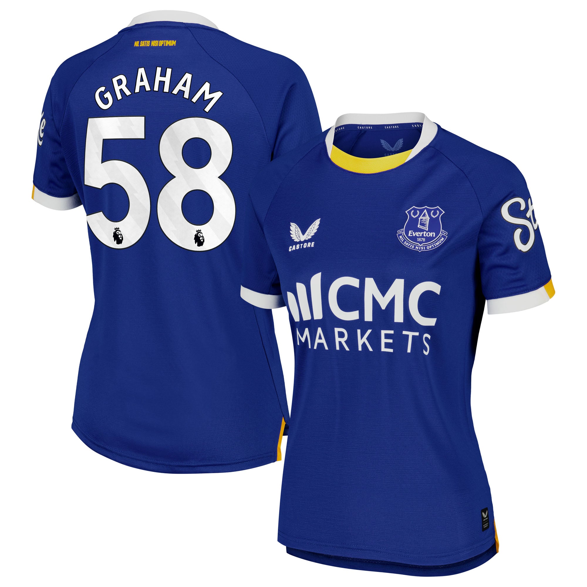 Everton Castore Home Pro Shirt 2026-27 - Womens with Graham 58 printing