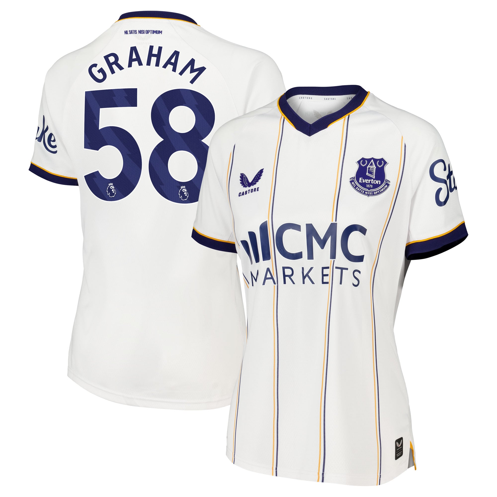 Everton Castore Away Pro Shirt 2026-27 - Womens with Graham 58 printing