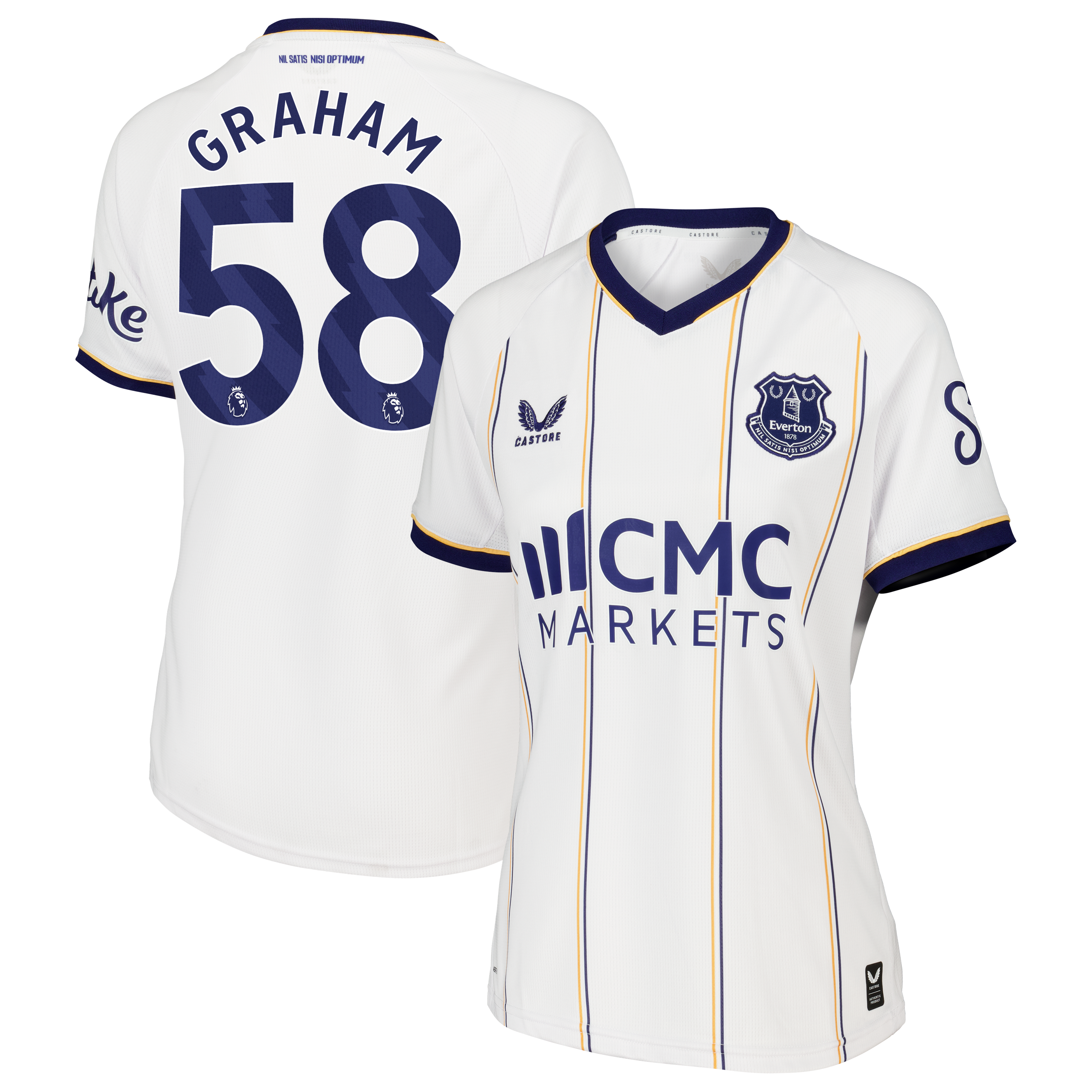 Everton Castore Away Shirt 2026-27 - Womens with Graham 58 printing
