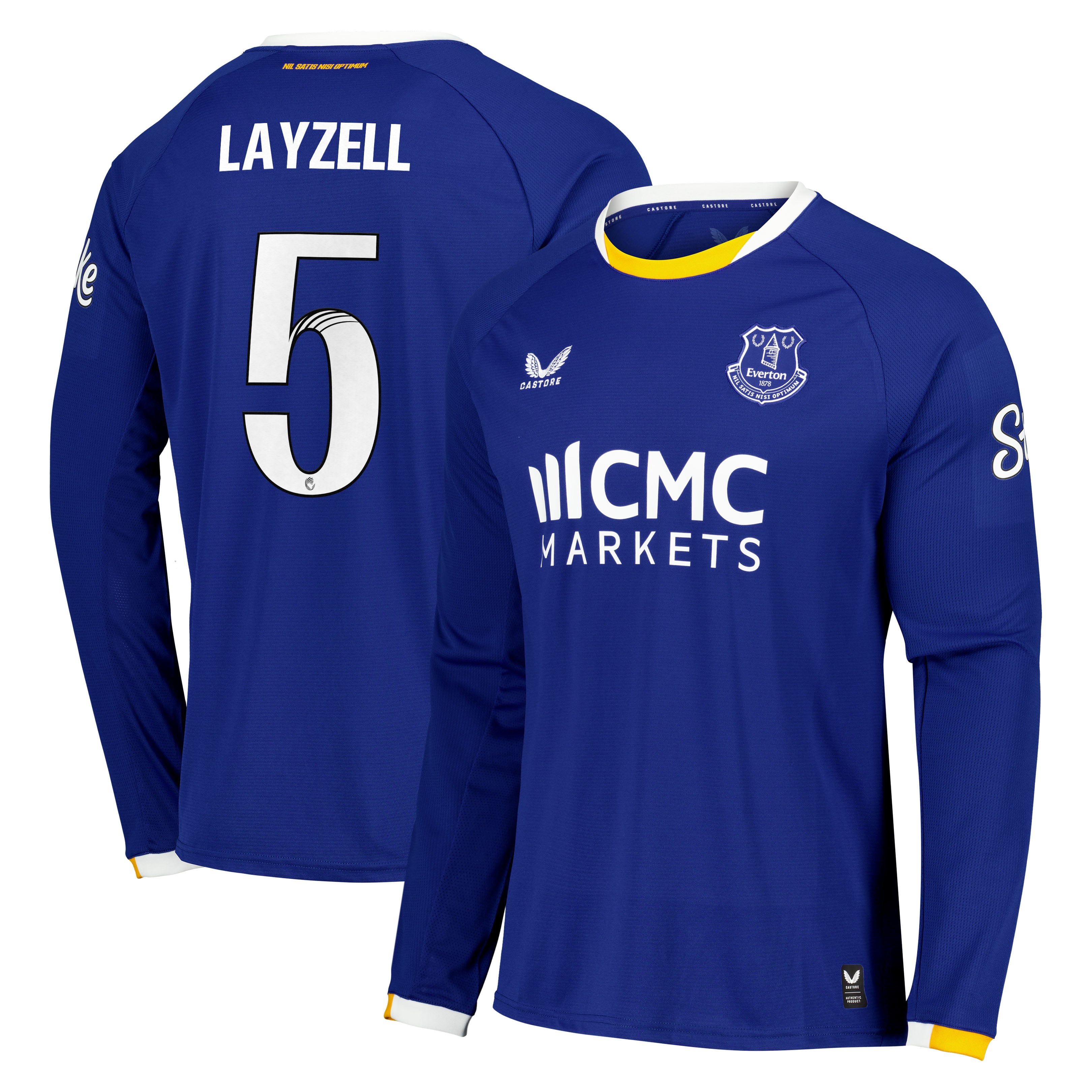 Everton WSL Castore Home Replica Shirt 2026-27 - Long Sleeve with Layzell 5 printing