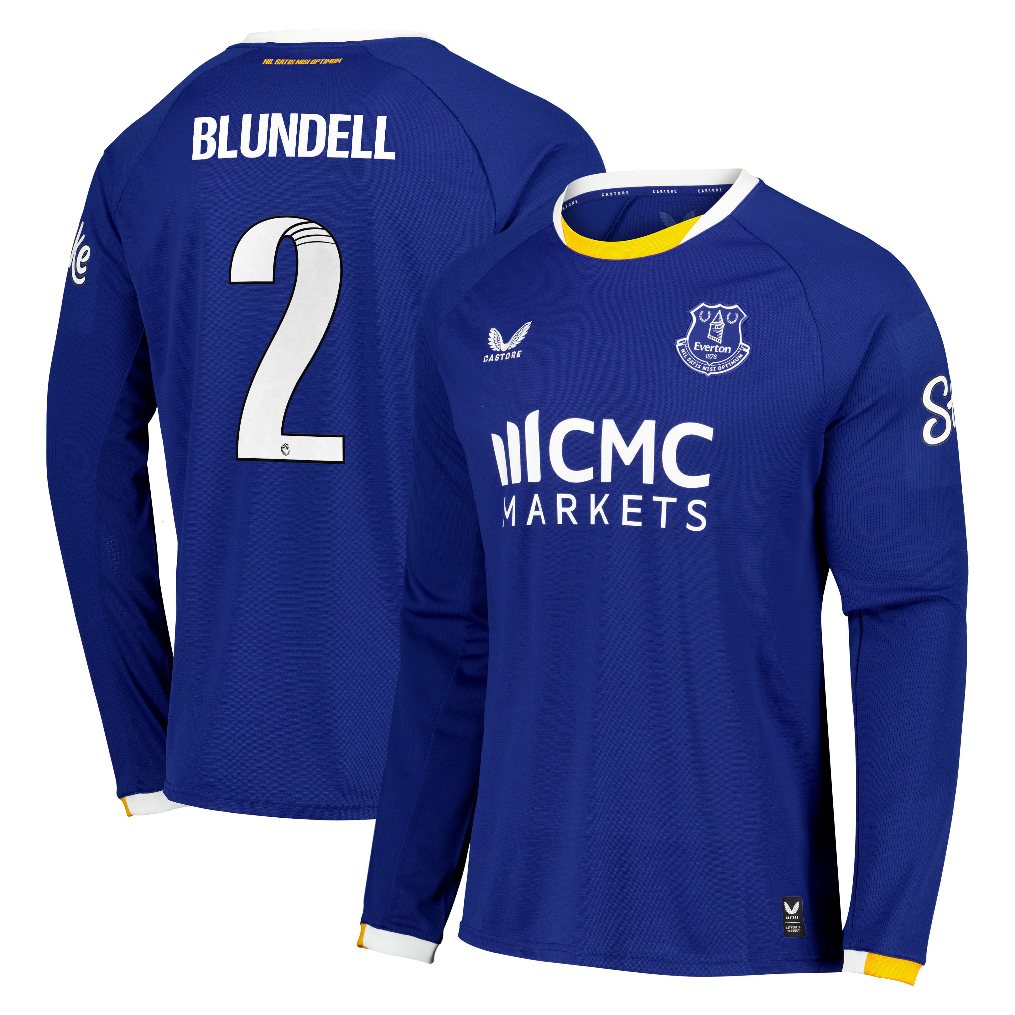 Everton WSL Castore Home Replica Shirt 2026-27 - Long Sleeve with Blundell 2 printing, , rebel_hi-res
