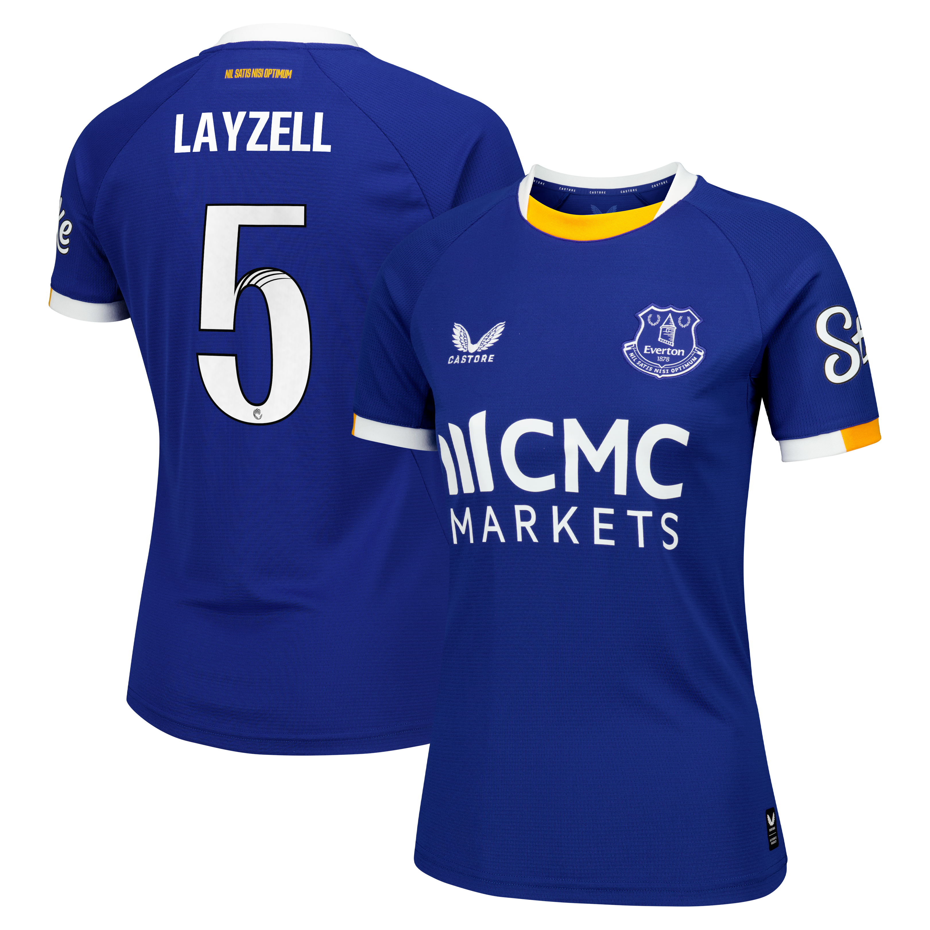 Everton WSL Castore Home Replica Shirt 2026-27 - Womens with Layzell 5 printing