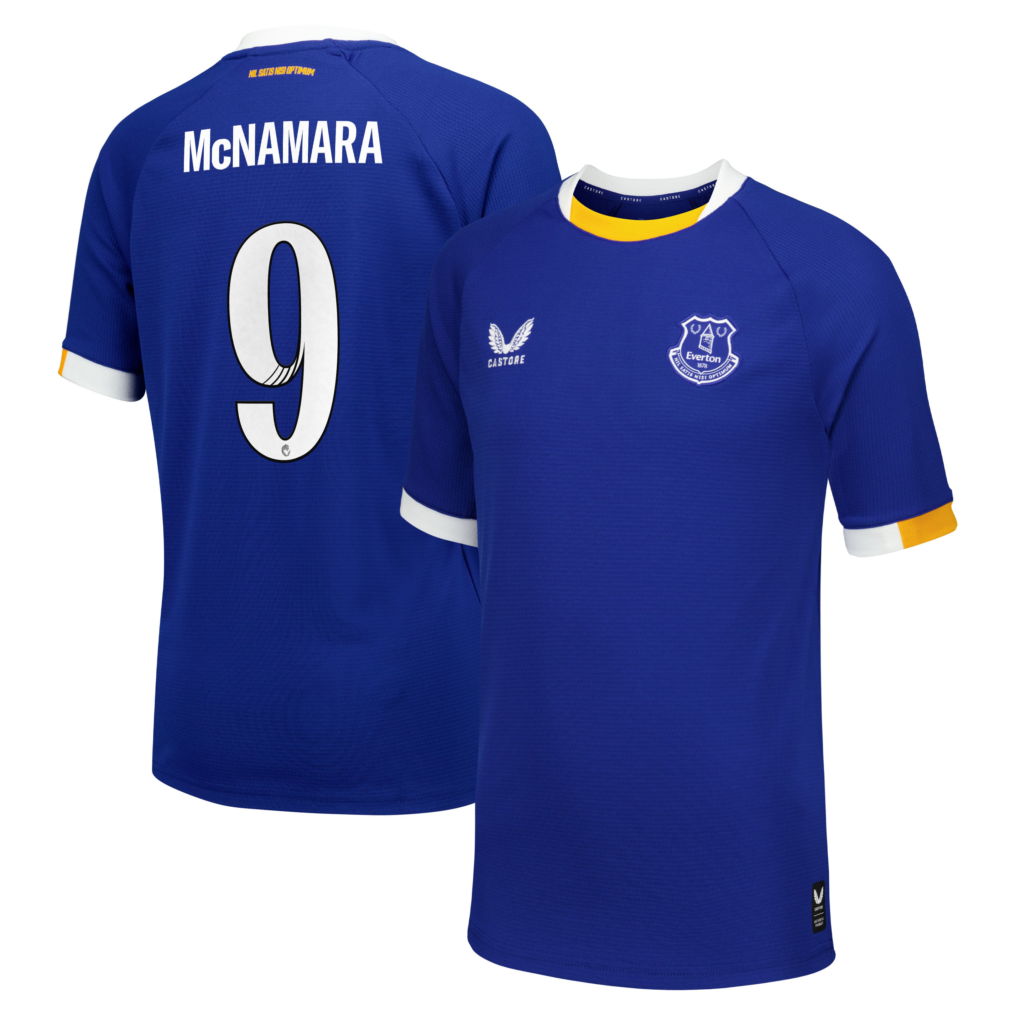 Everton WSL Castore Home Replica Shirt 2026-27 - Kids with McNamara 9 printing