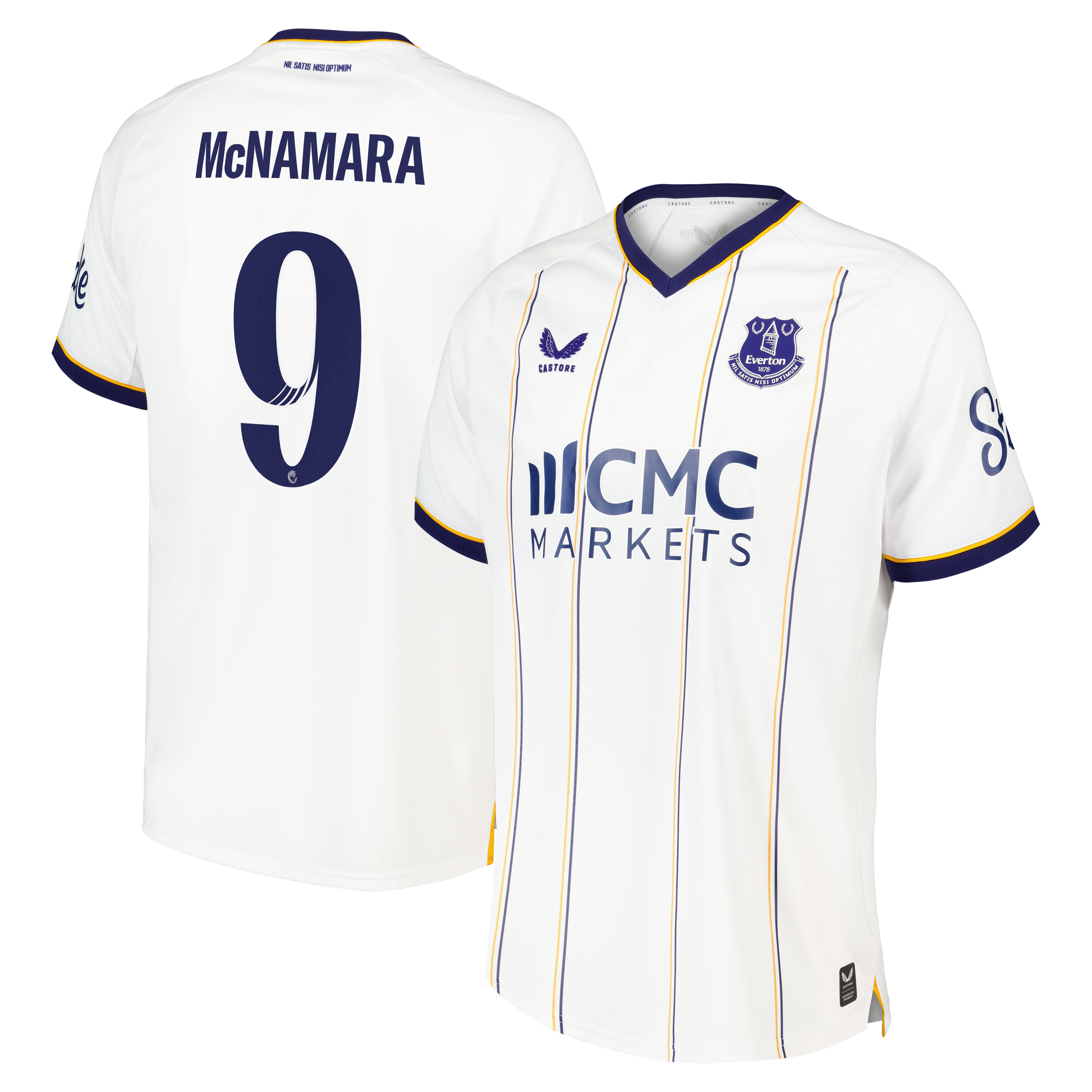 Everton WSL Castore Away Pro Shirt 2026-27 with McNamara 9 printing