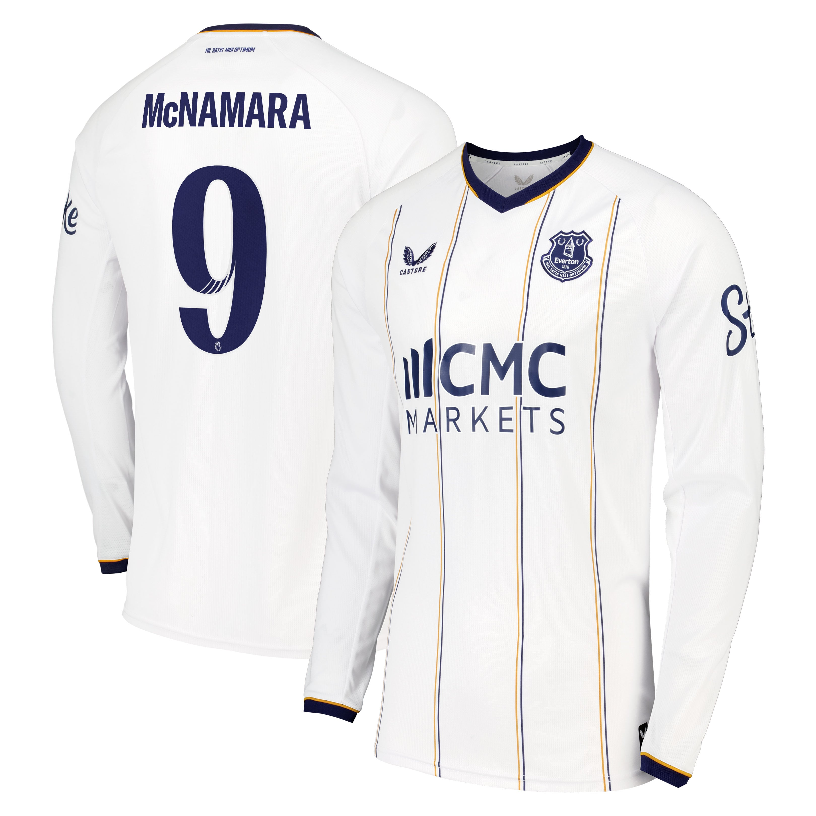 Everton WSL Castore Away Replica Shirt 2026-27 - Long Sleeve with McNamara 9 printing, , rebel_hi-res