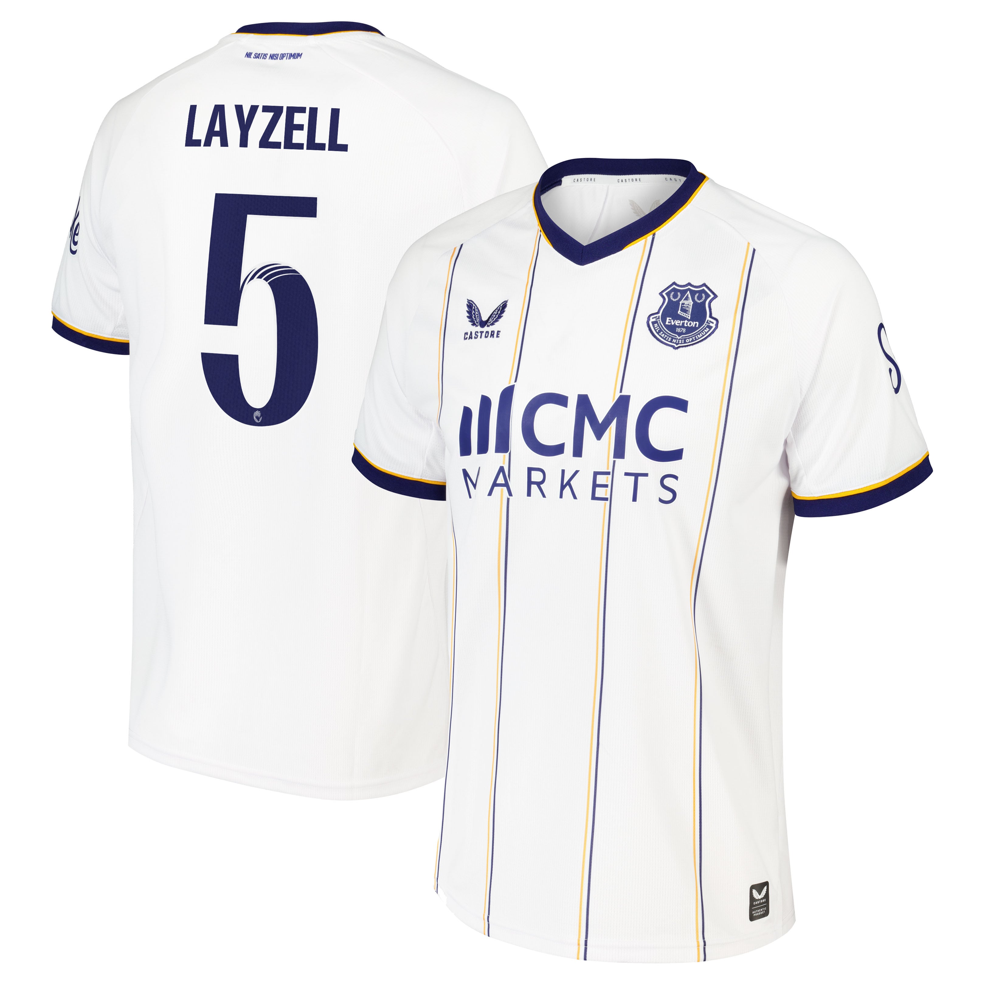 Everton WSL Castore Away Replica Shirt 2026-27 with Layzell 5 printing