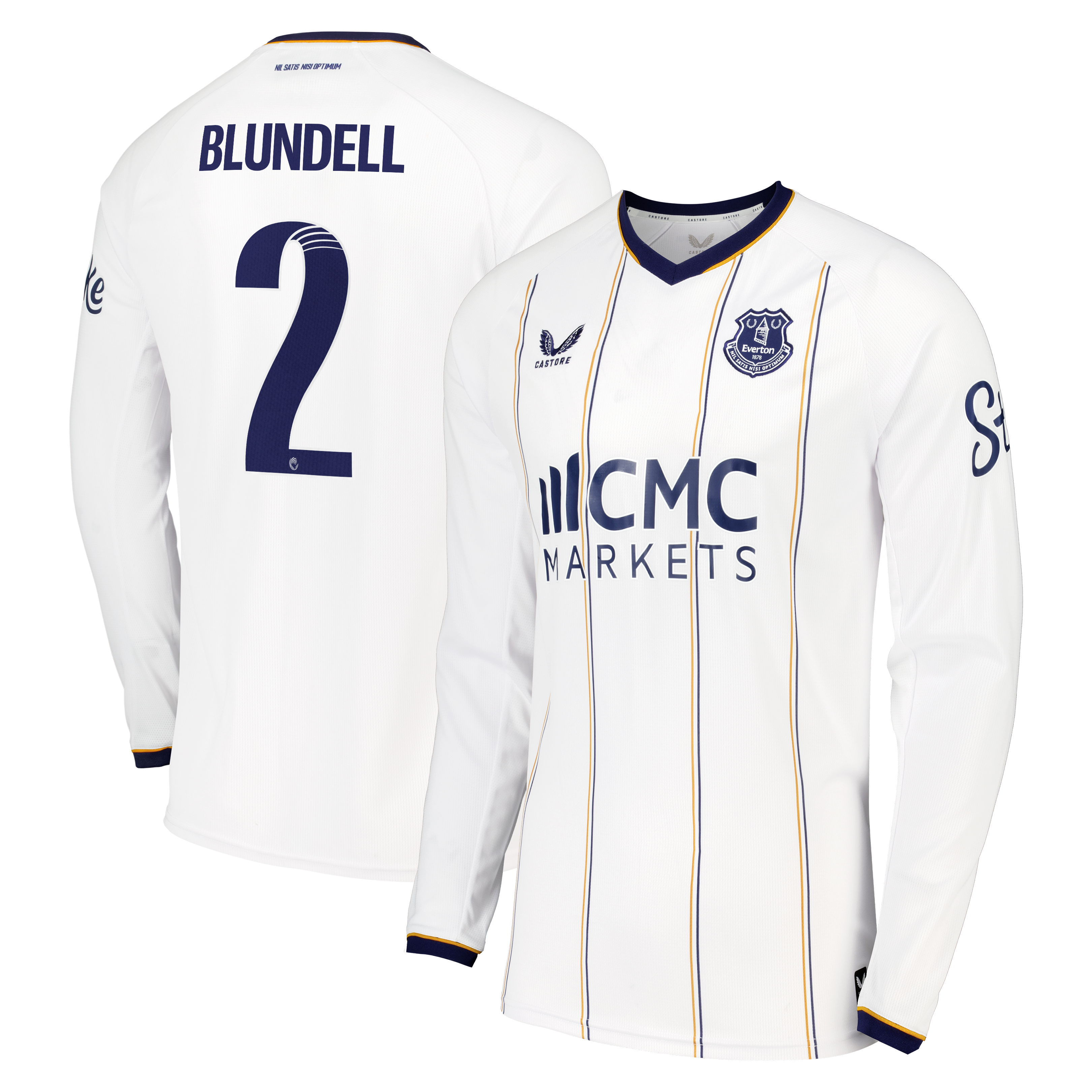 Everton WSL Castore Away Replica Shirt 2026-27 - Long Sleeve with Blundell 2 printing