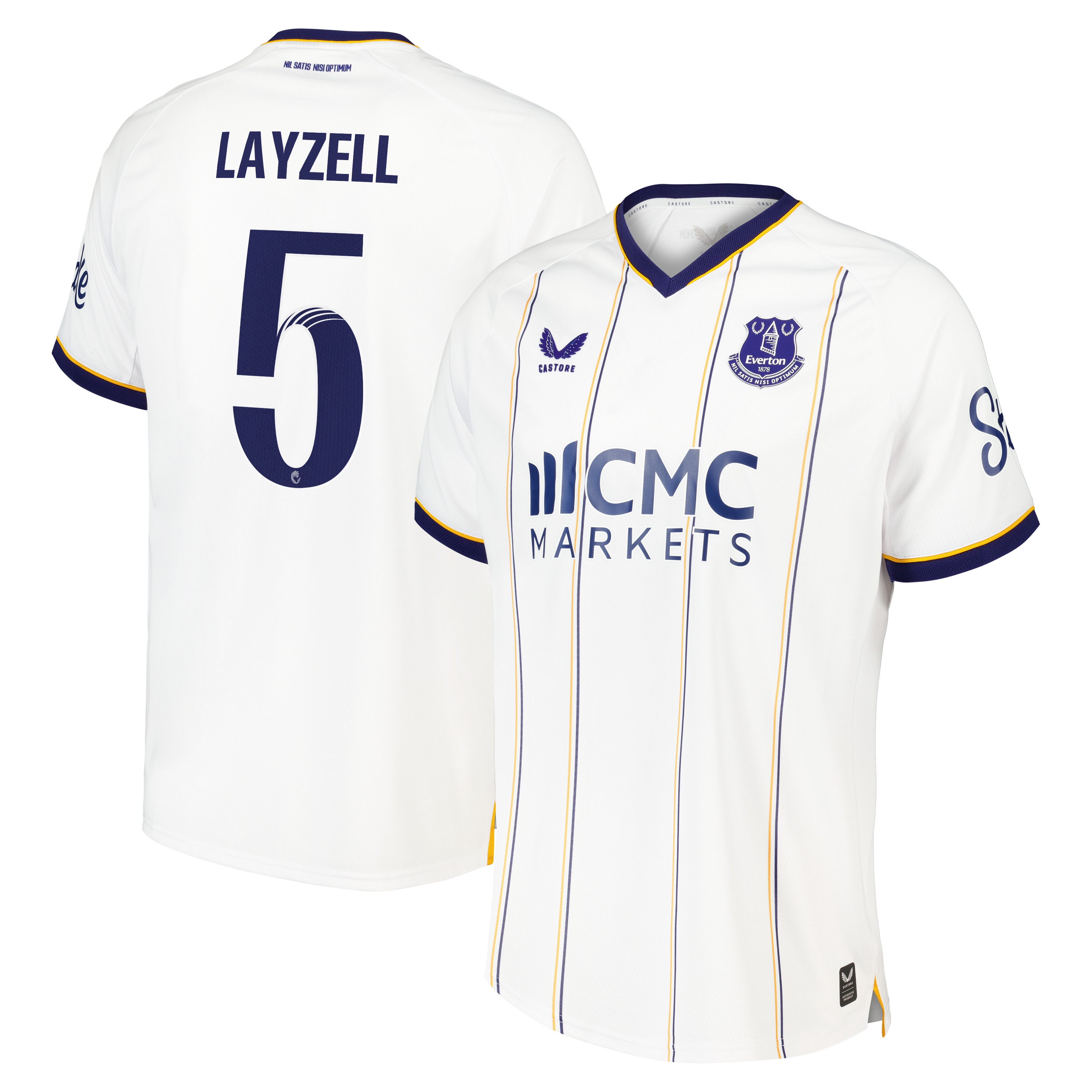 Everton WSL Castore Away Pro Shirt 2026-27 with Layzell 5 printing