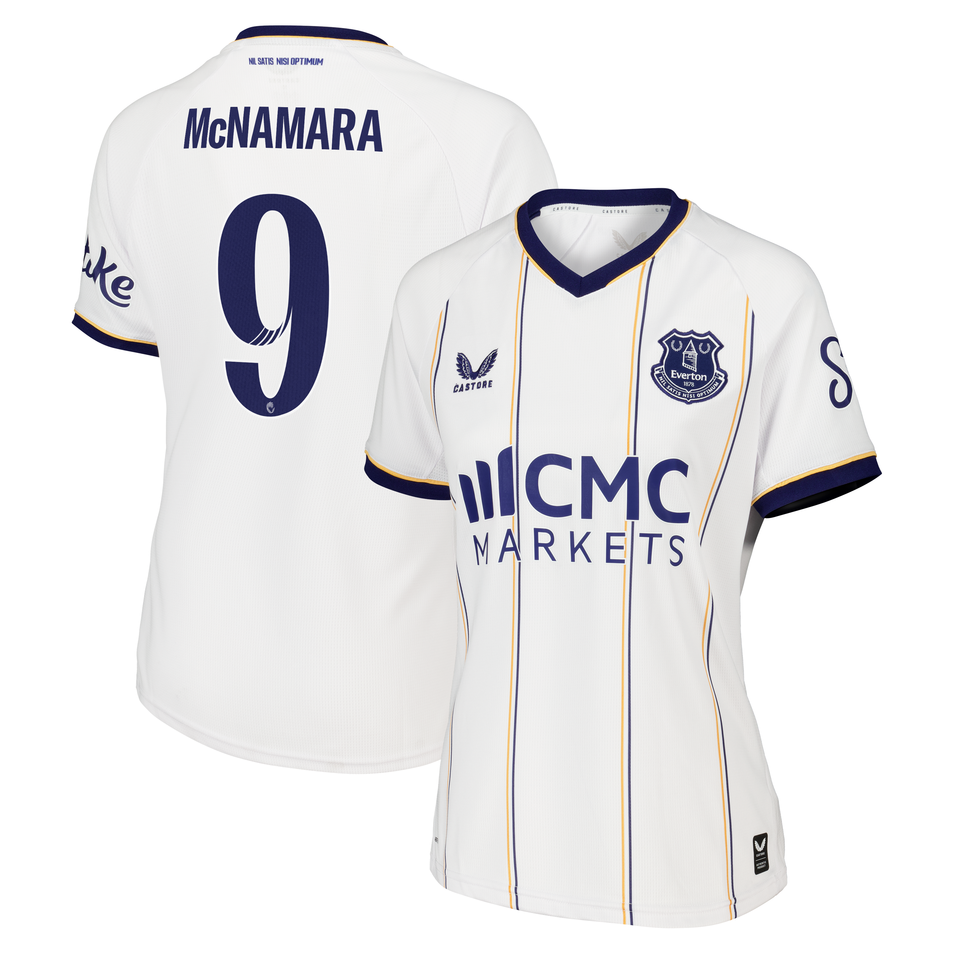 Everton WSL Castore Away Replica Shirt 2026-27 - Womens with McNamara 9 printing