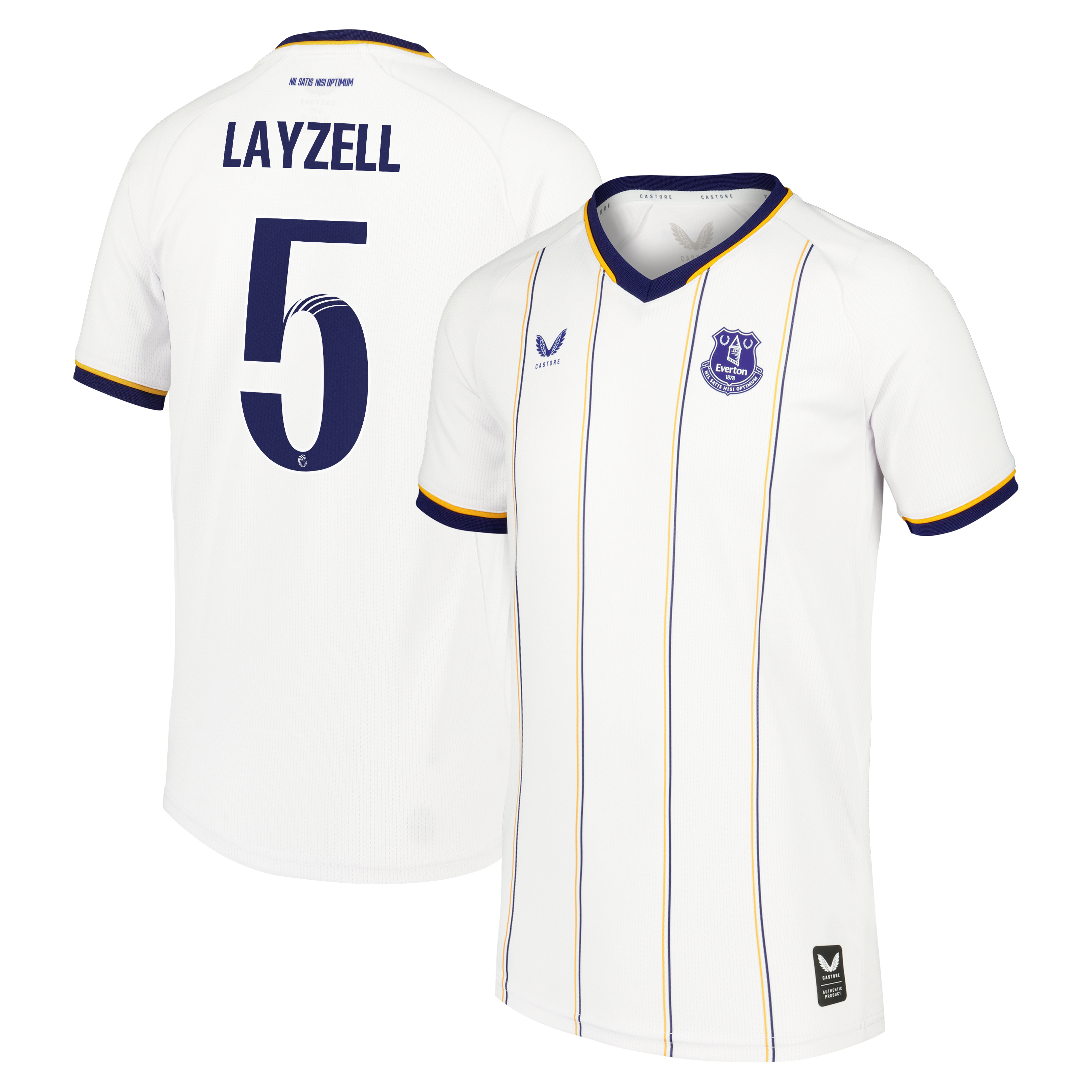 Everton WSL Castore Away Replica Shirt 2026-27 - Kids with Layzell 5 printing