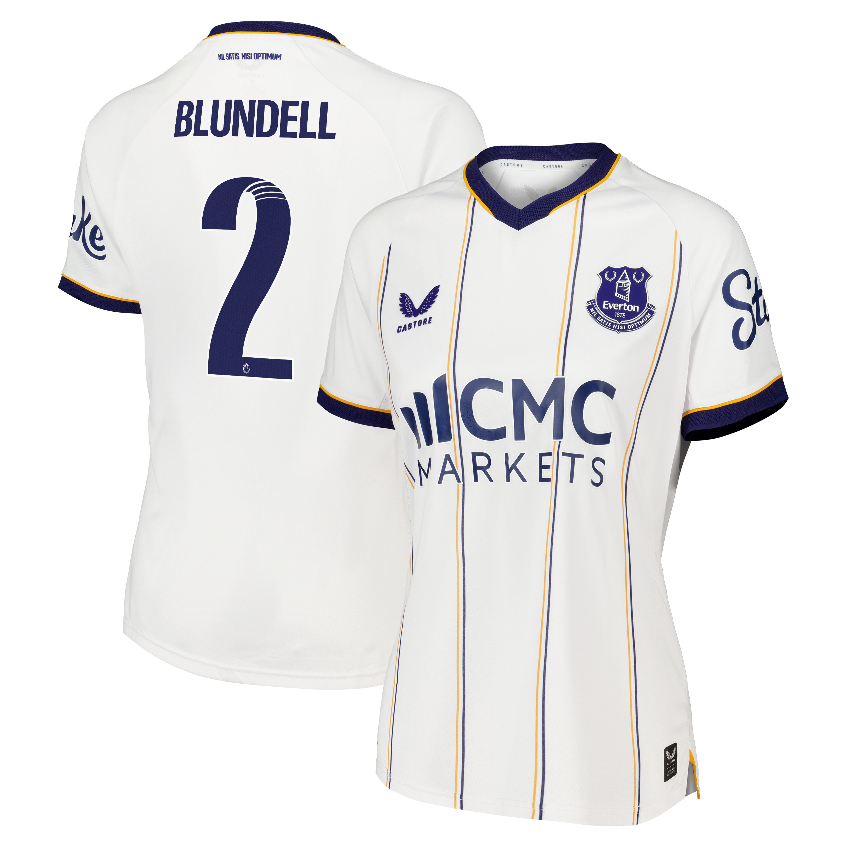 Everton WSL Castore Away Pro Shirt 2026-27 - Womens with Blundell 2 printing