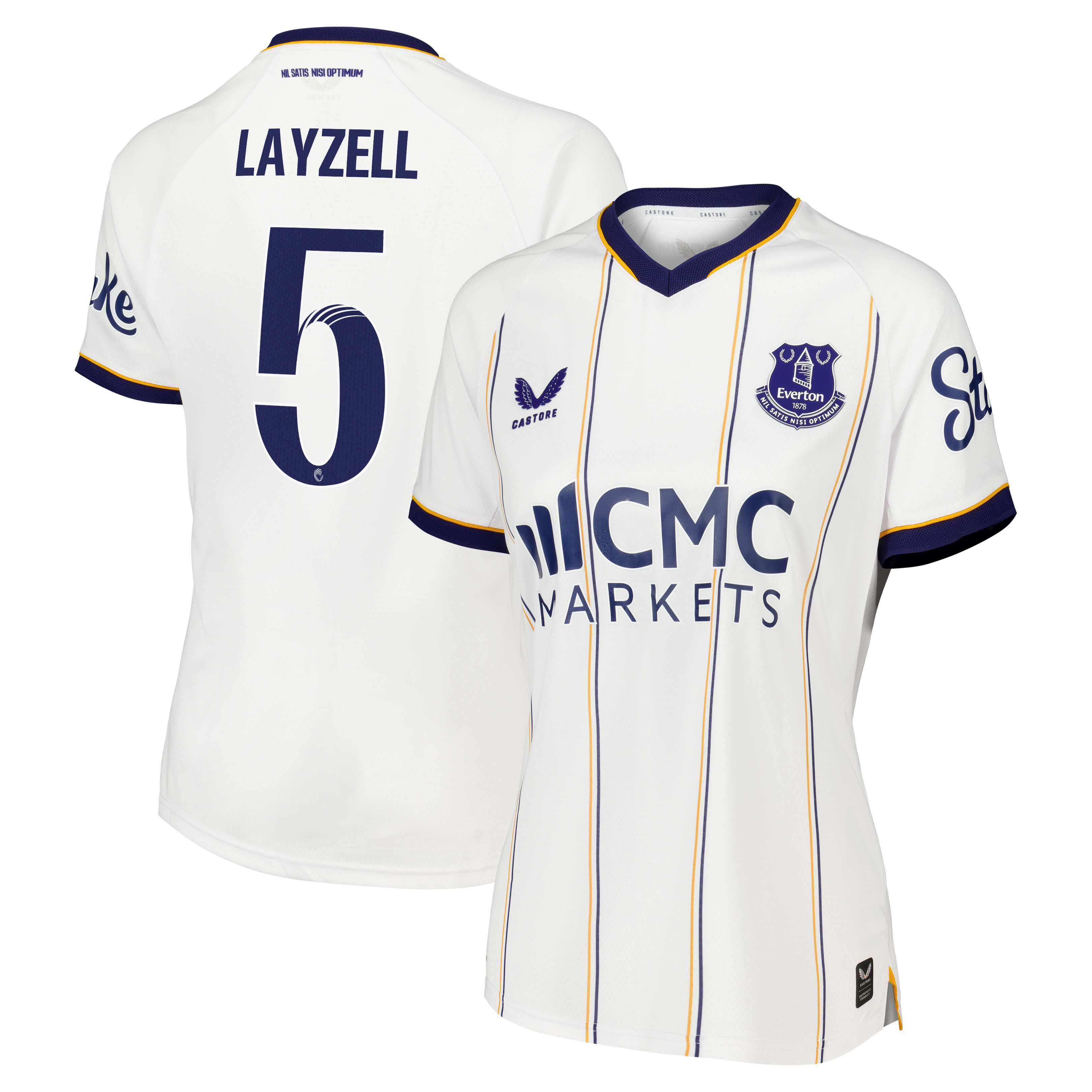 Everton WSL Castore Away Pro Shirt 2026-27 - Womens with Layzell 5 printing