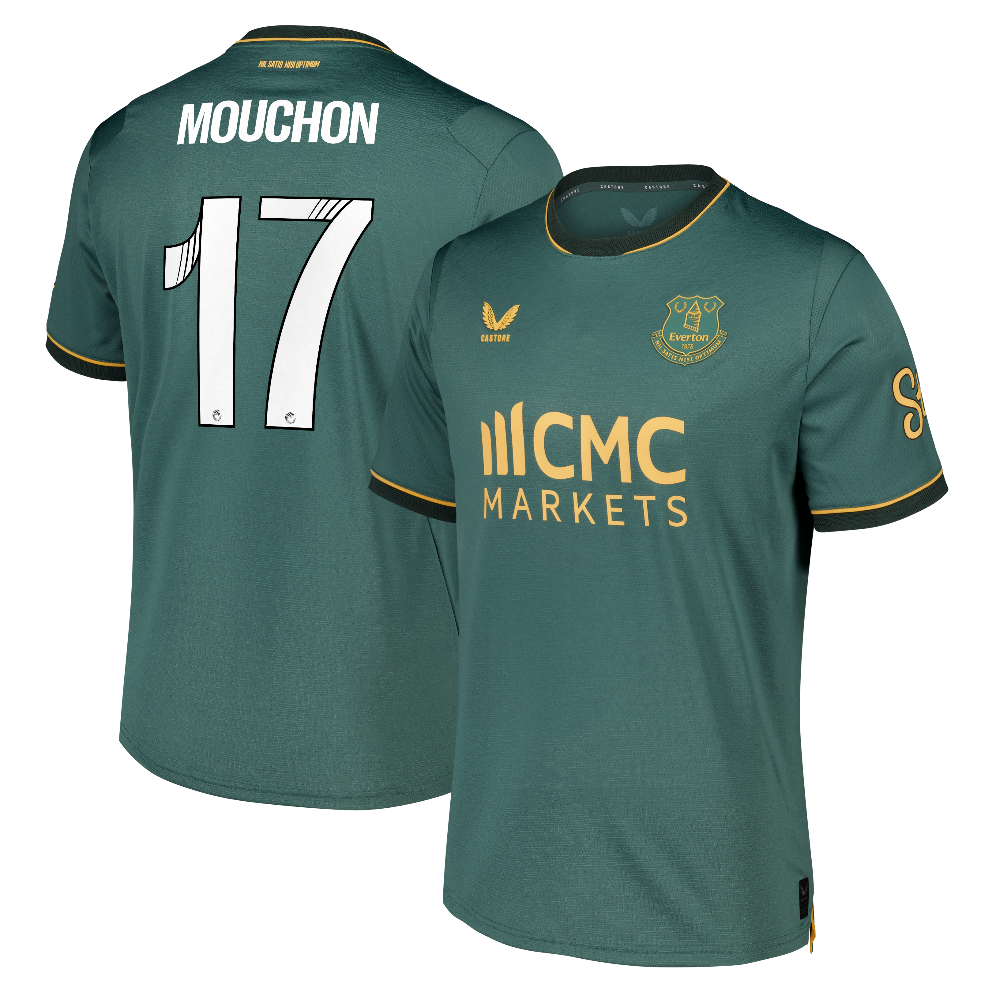 Everton WSL Castore Third Pro Shirt 2026-27 with Mouchon 17 printing