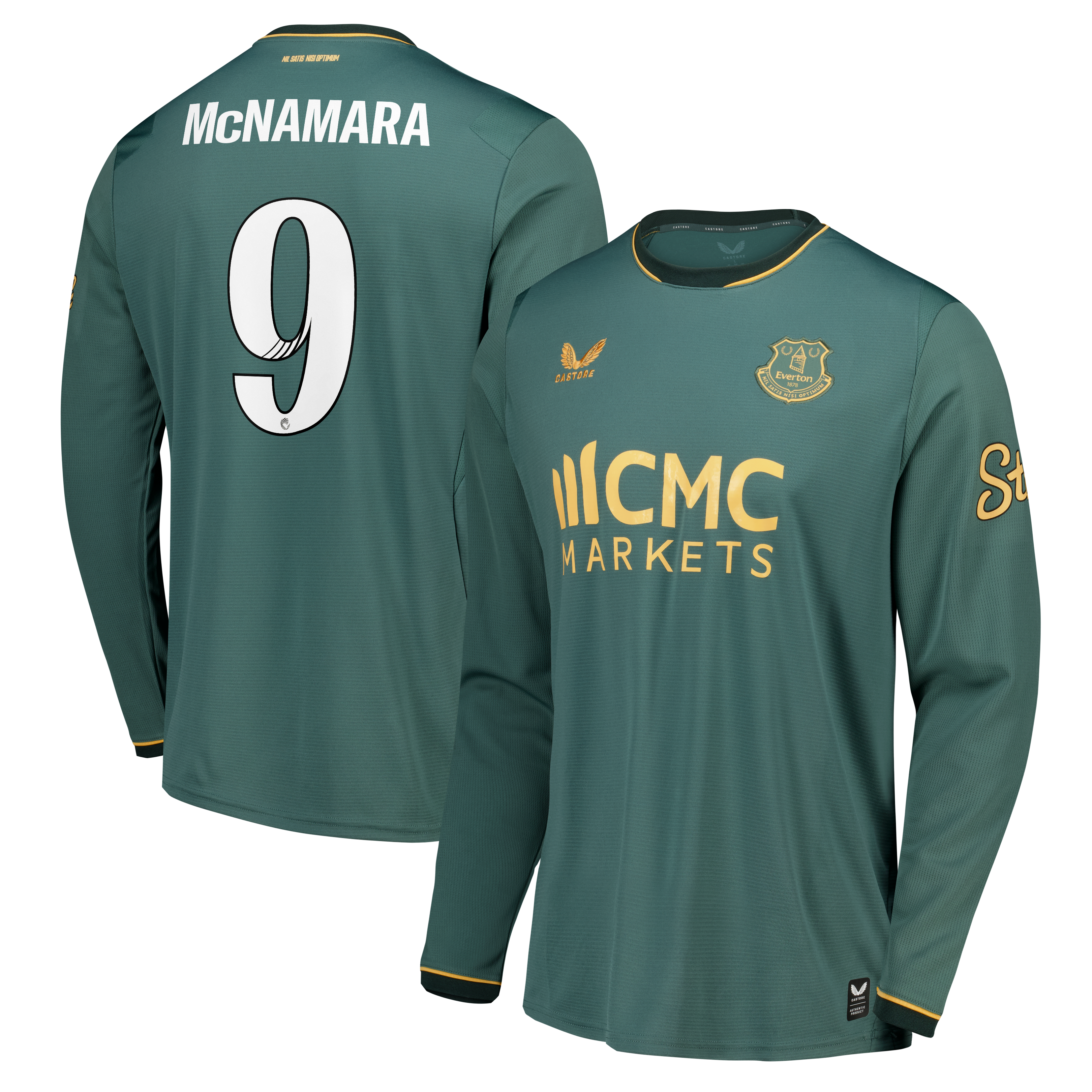 Everton WSL Castore Third Replica Shirt 2026-27 - Long Sleeve with McNamara 9 printing, , rebel_hi-res