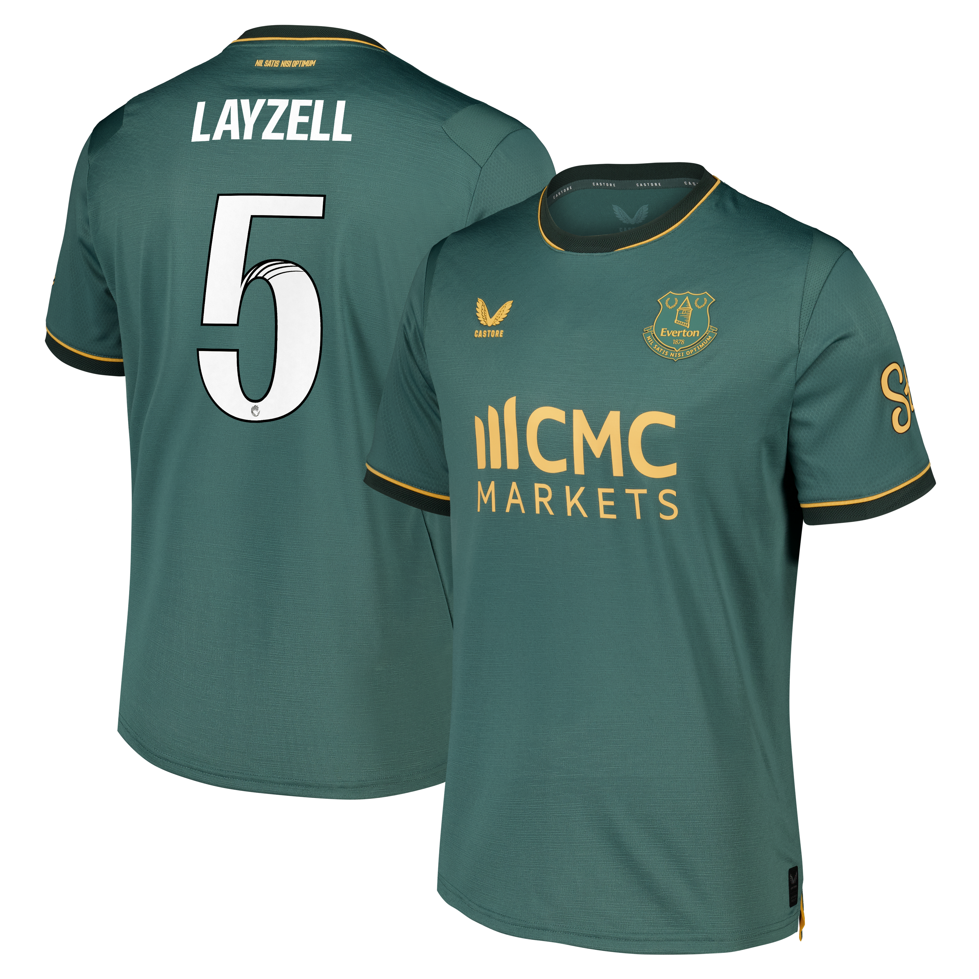 Everton WSL Castore Third Pro Shirt 2026-27 with Layzell 5 printing