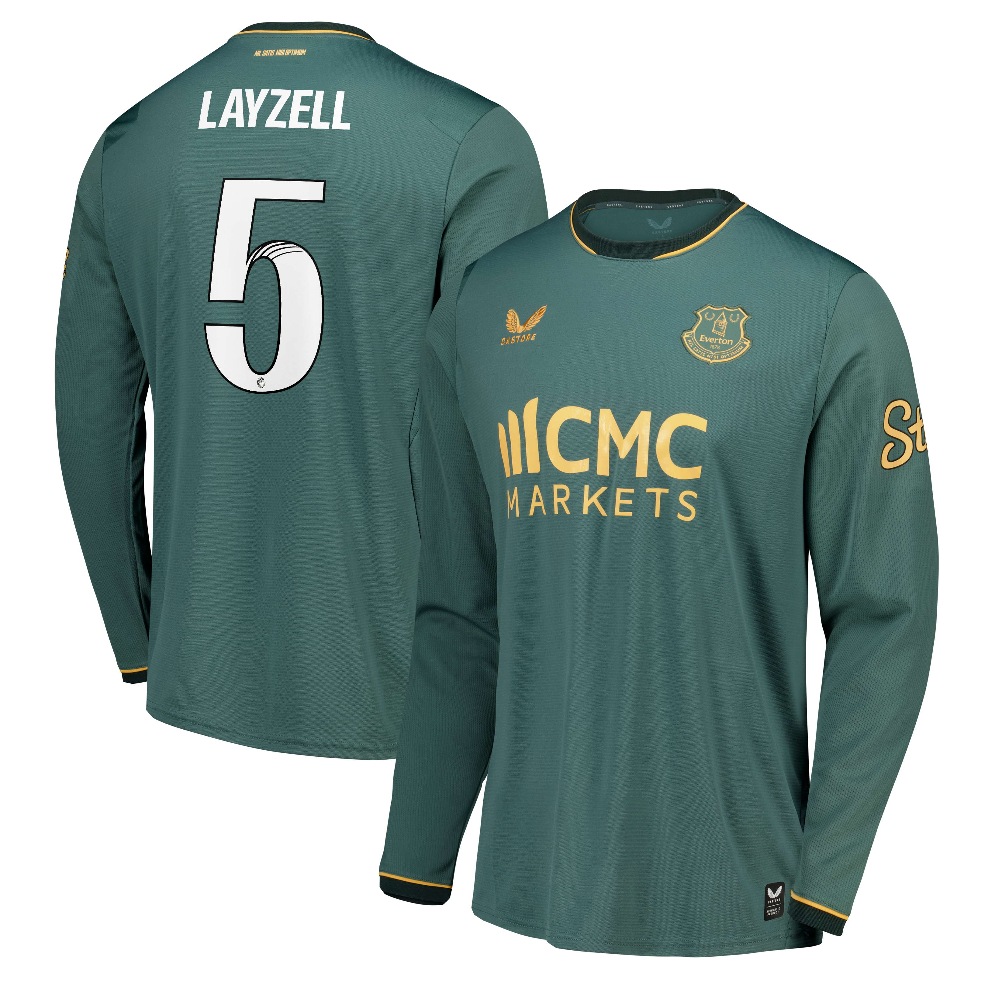 Everton WSL Castore Third Replica Shirt 2026-27 - Long Sleeve with Layzell 5 printing