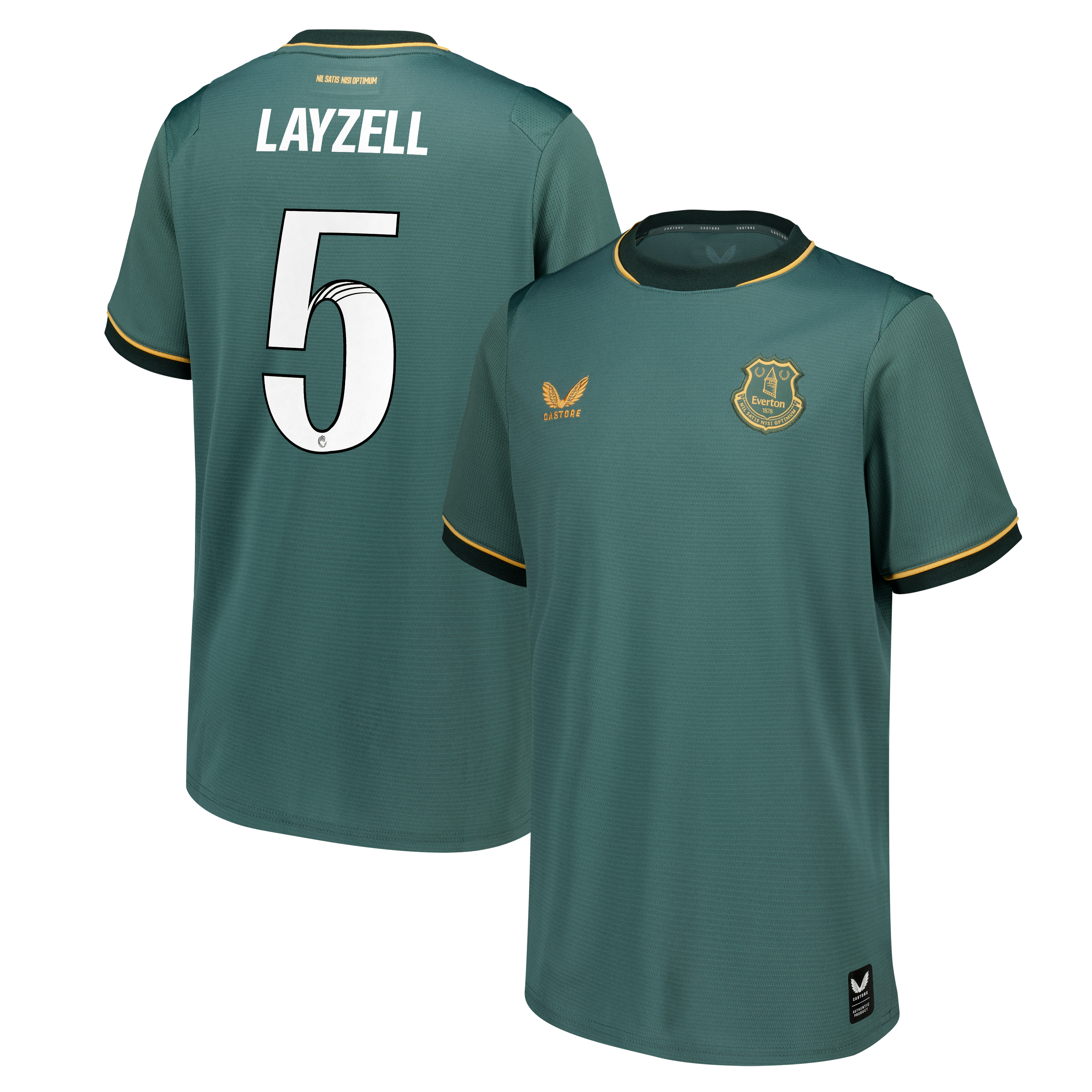 Everton WSL Castore Third Replica Shirt 2026-27 - Kids with Layzell 5 printing