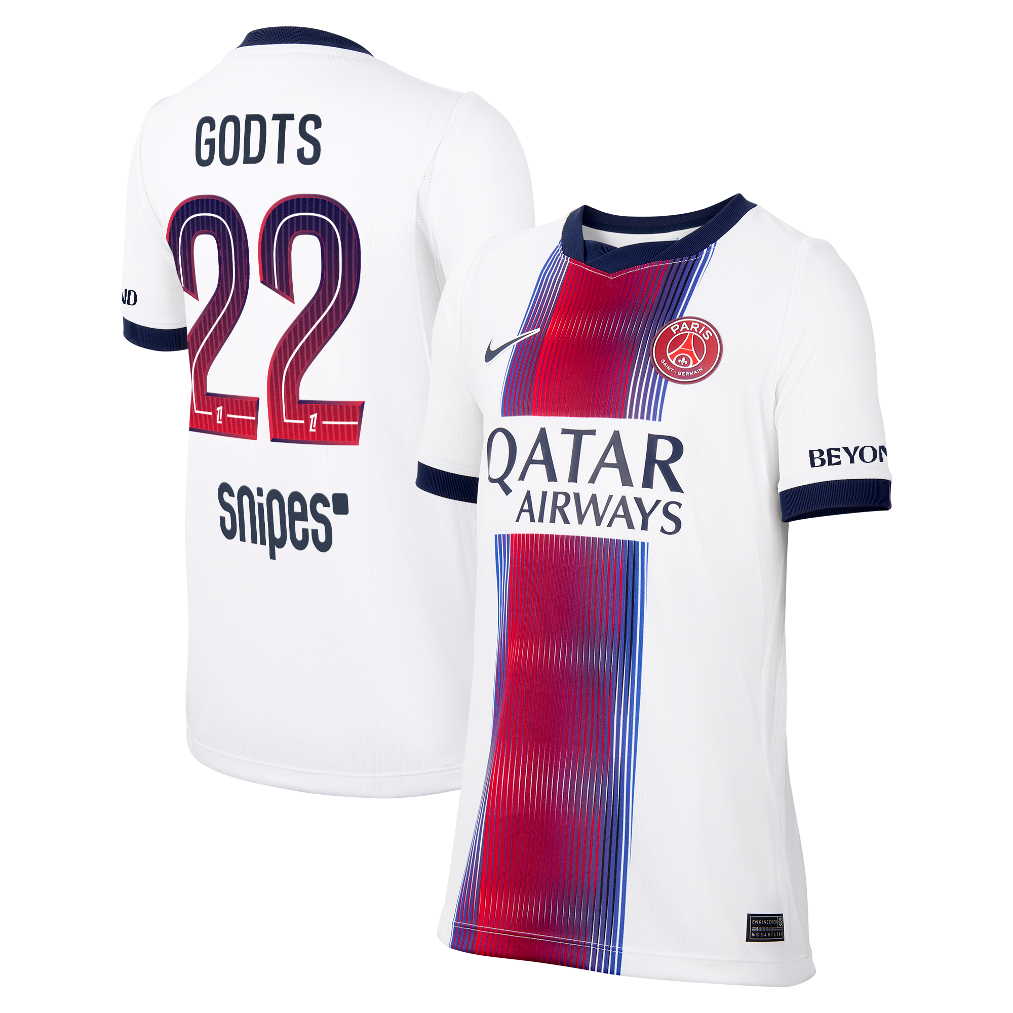 PSG Nike Away Stadium Shirt 2026-2027 - Kids with Godts 22 printing