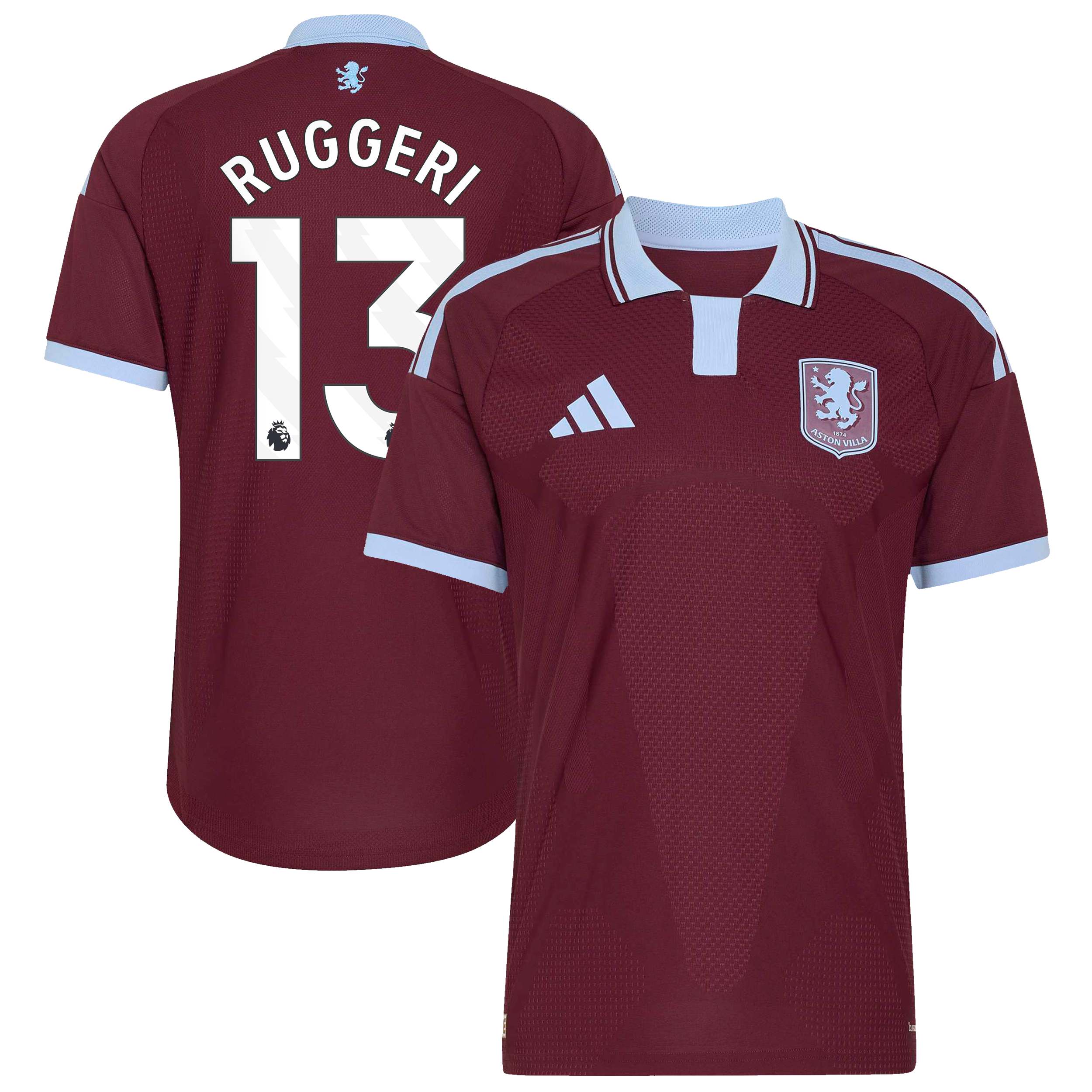 Aston Villa adidas Home Authentic Shirt 2026-27 with Ruggeri 13 printing, , rebel_hi-res