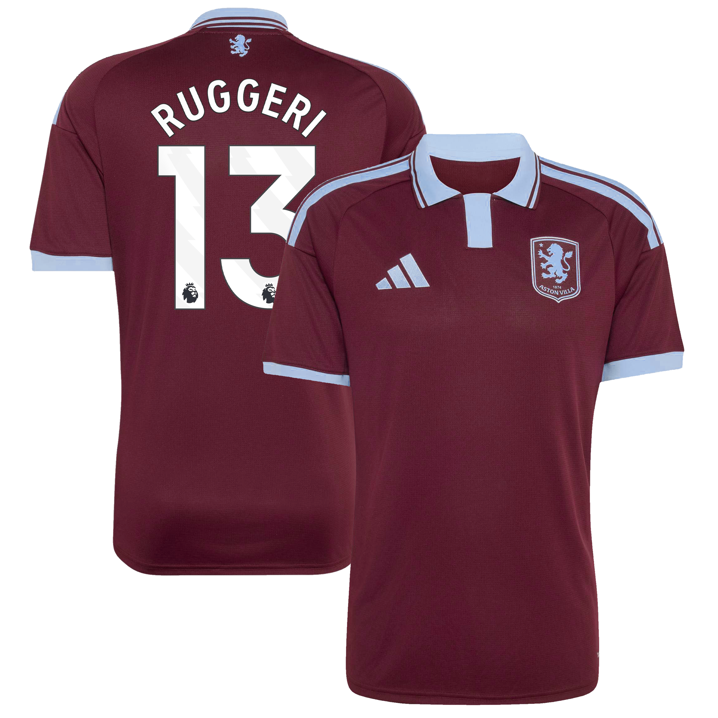 Aston Villa adidas Home Shirt 2026-27 with Ruggeri 13 printing, , rebel_hi-res