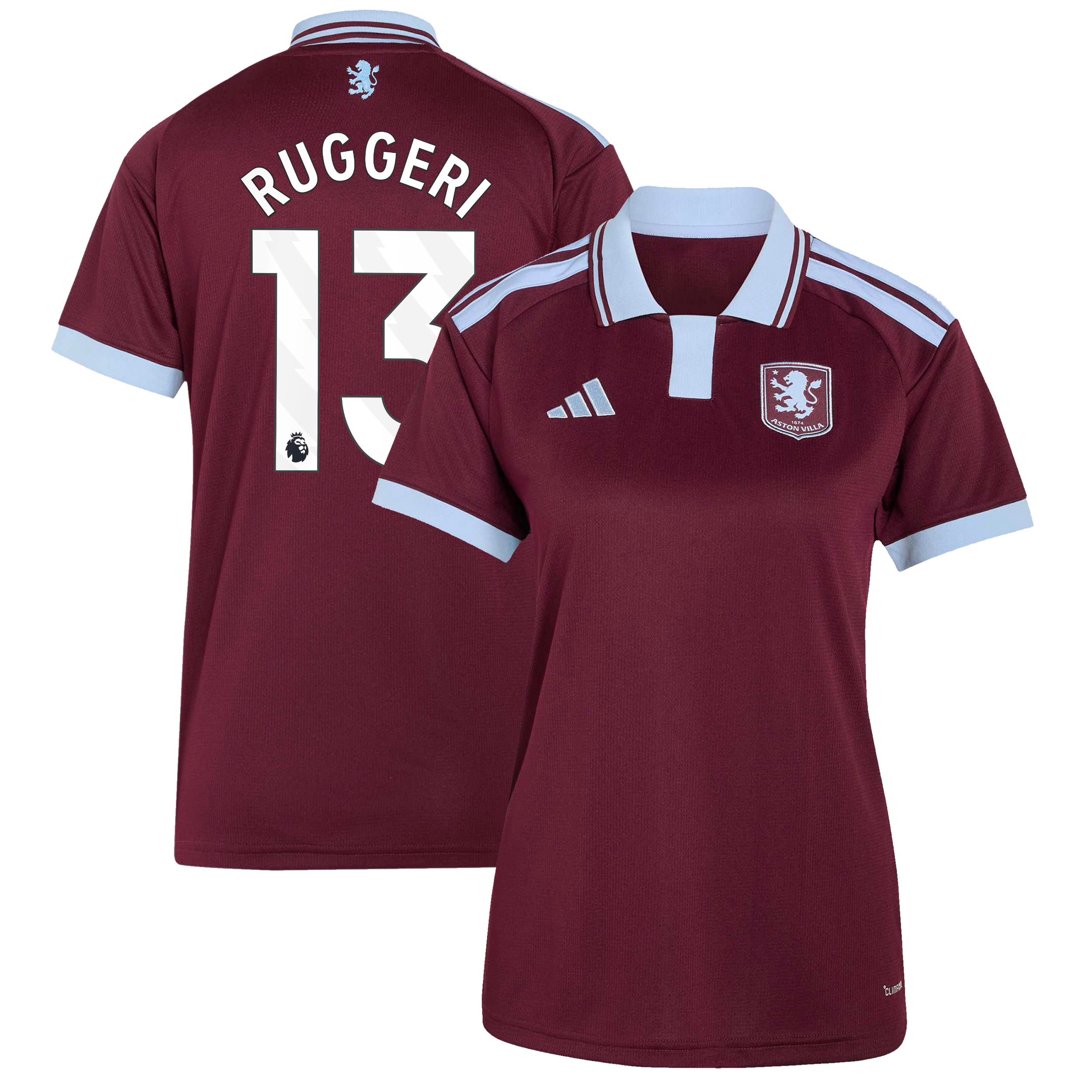 Aston Villa adidas Home Shirt 2026-27 - Womens with Ruggeri 13 printing, , rebel_hi-res