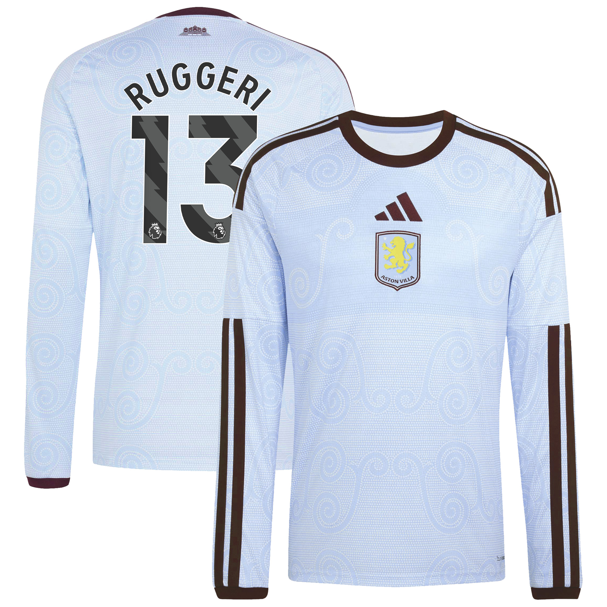 Aston Villa adidas Third Shirt 2026-27 - Long Sleeve with Ruggeri 13 printing, , rebel_hi-res