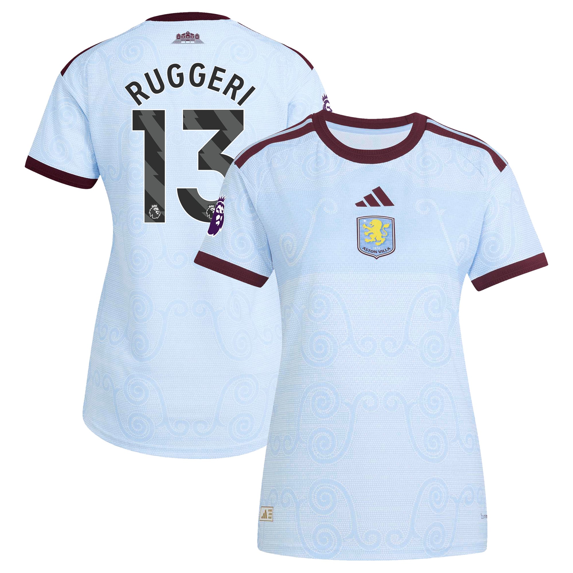Aston Villa adidas Third Authentic Shirt 2026-27 - Womens with Ruggeri 13 printing