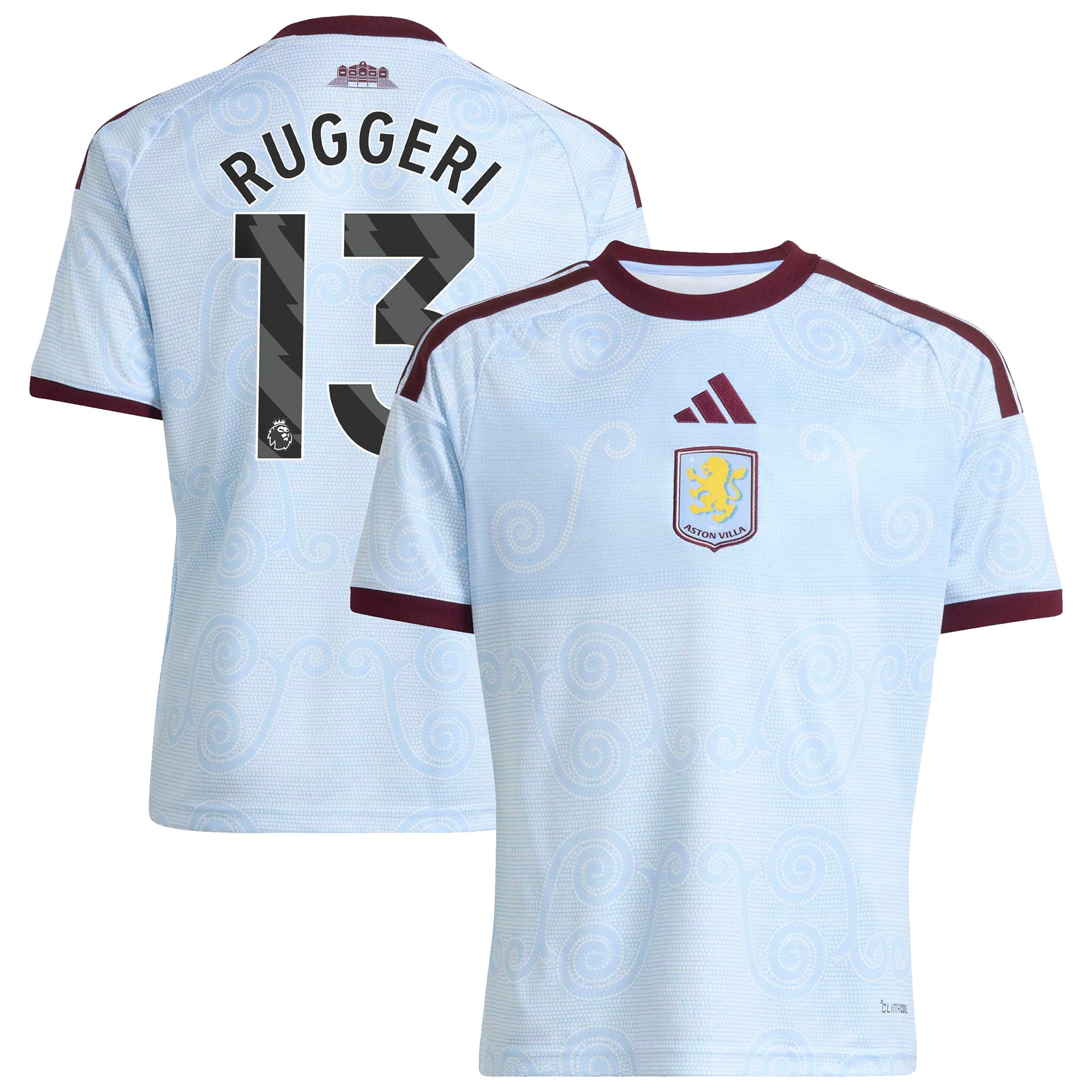Aston Villa adidas Third Shirt 2026-27 - Kids with Ruggeri 13 printing, , rebel_hi-res