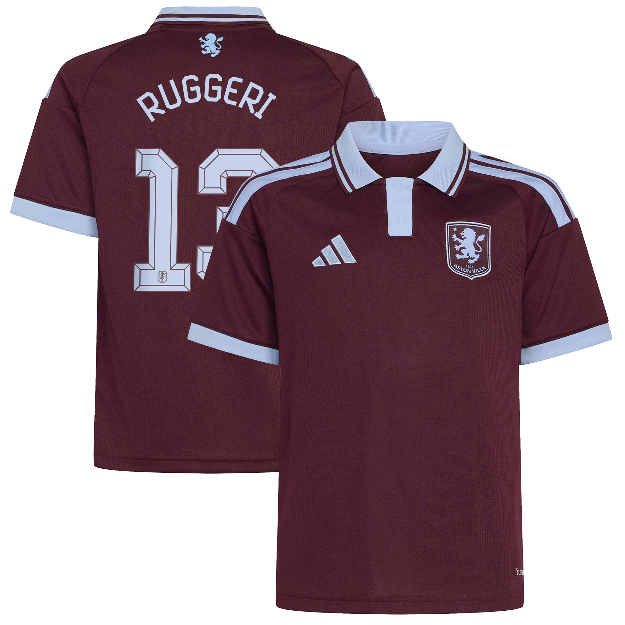 Aston Villa adidas Home Shirt 2026-27 - Kids with Ruggeri 13 Cup printing, , rebel_hi-res