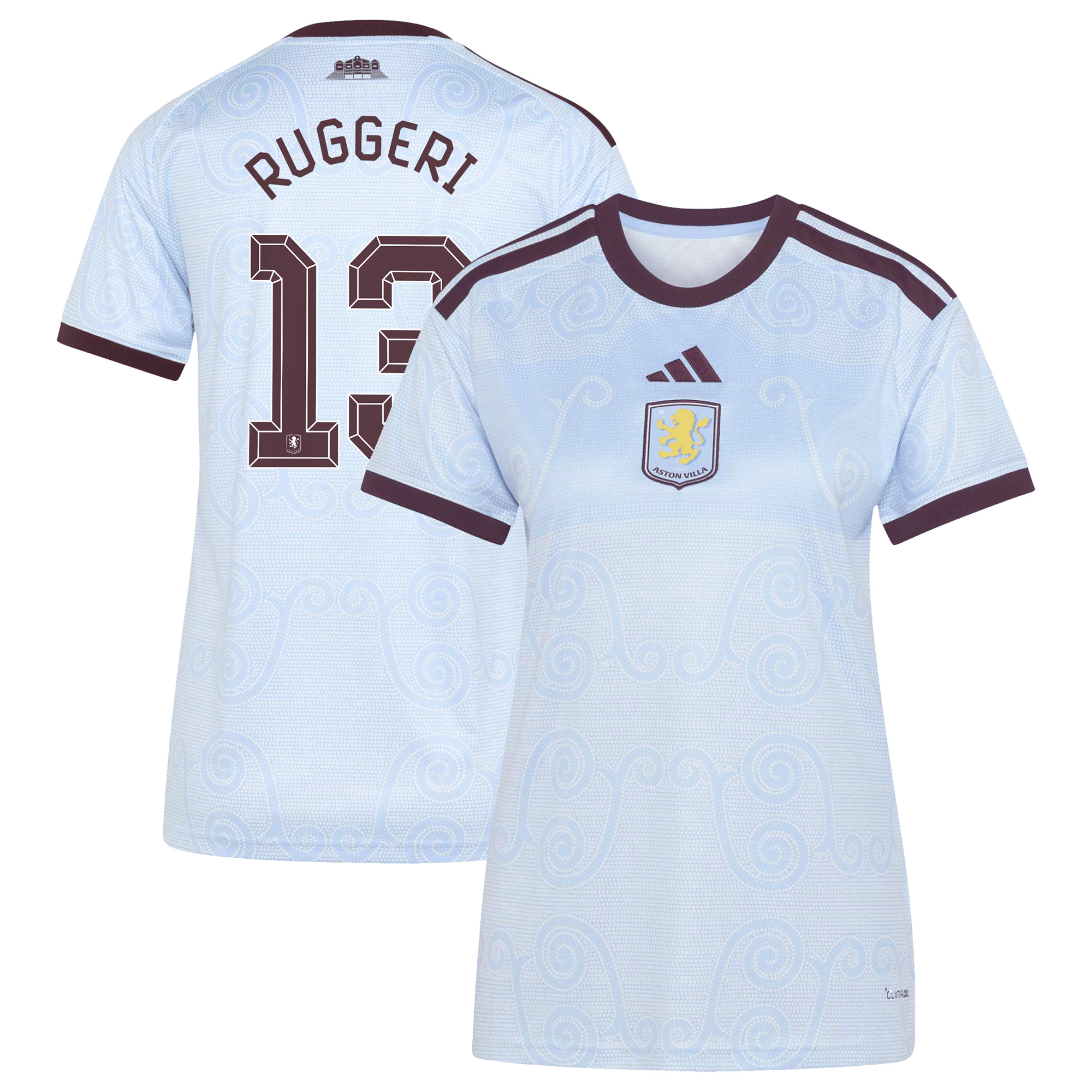 Aston Villa adidas Third Shirt 2026-27 - Womens with Ruggeri 13 Cup printing, , rebel_hi-res