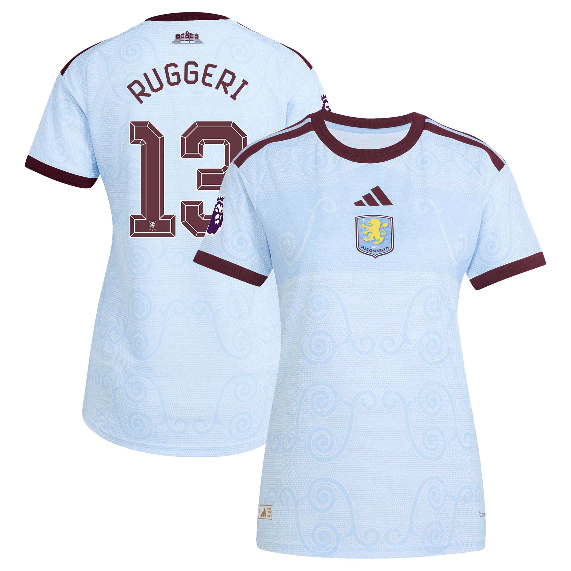 Aston Villa adidas Third Authentic Shirt 2026-27 - Womens with Ruggeri 13 Cup printing