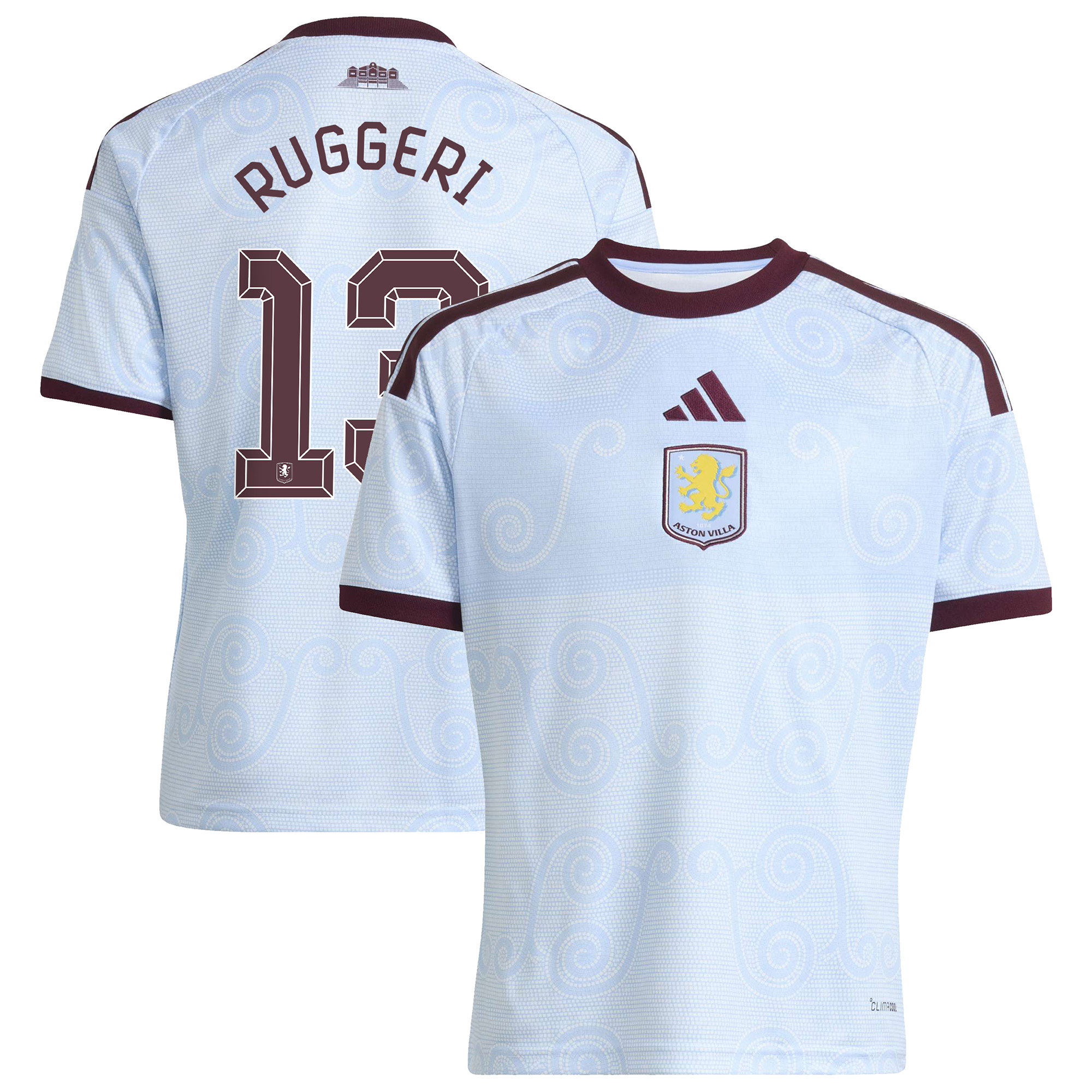 Aston Villa adidas Third Shirt 2026-27 - Kids with Ruggeri 13 Cup printing, , rebel_hi-res