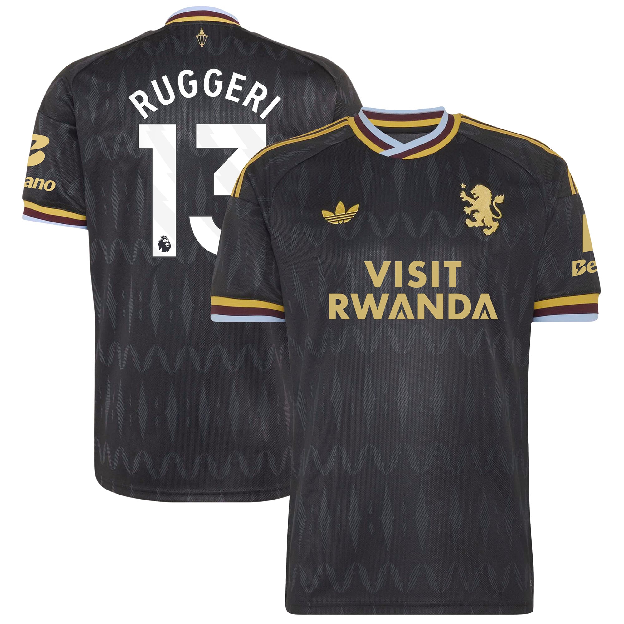 Aston Villa adidas Away Shirt 2026-27 with Ruggeri 13 printing