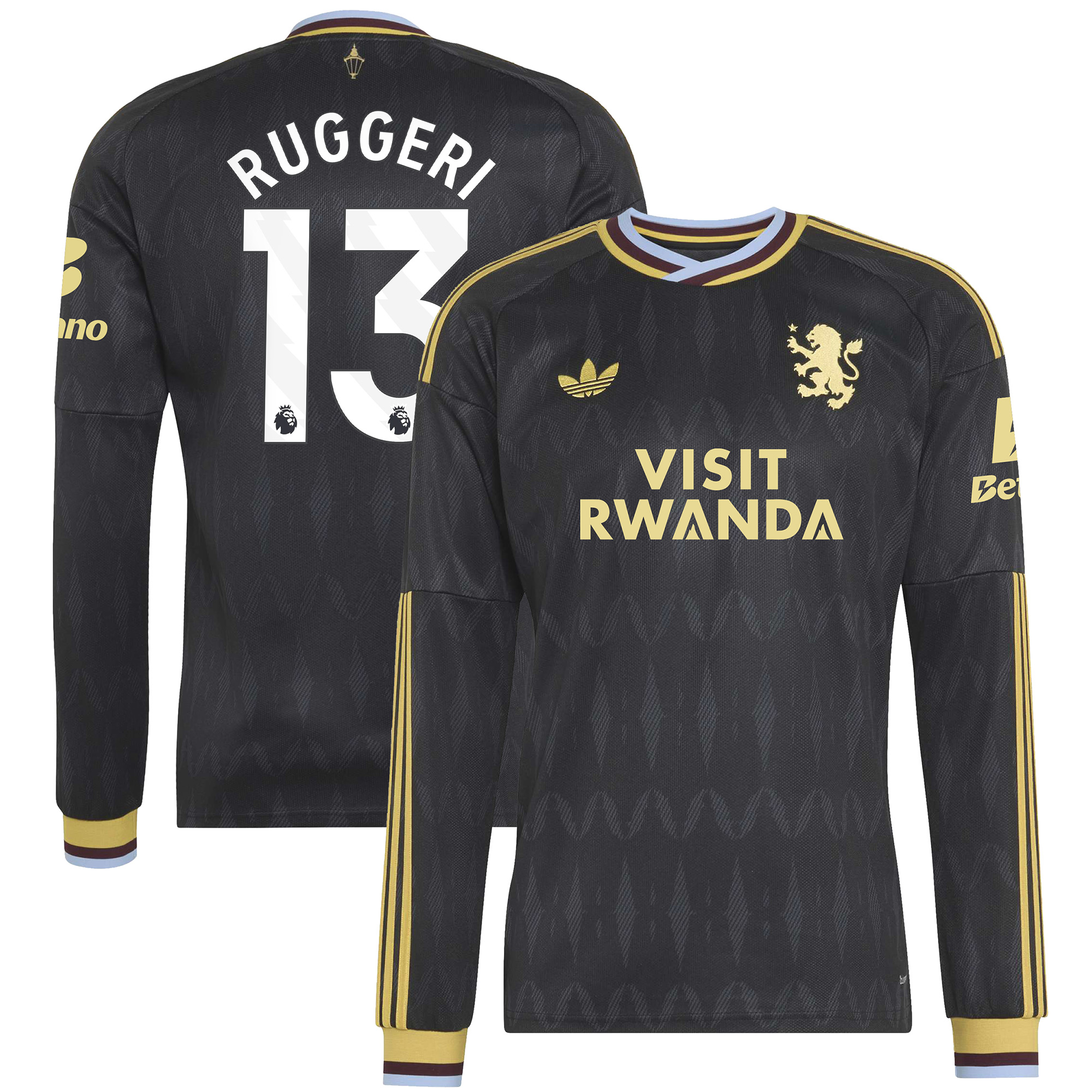 Aston Villa adidas Away Shirt 2026-27 - Long Sleeve with Ruggeri 13 printing, , rebel_hi-res