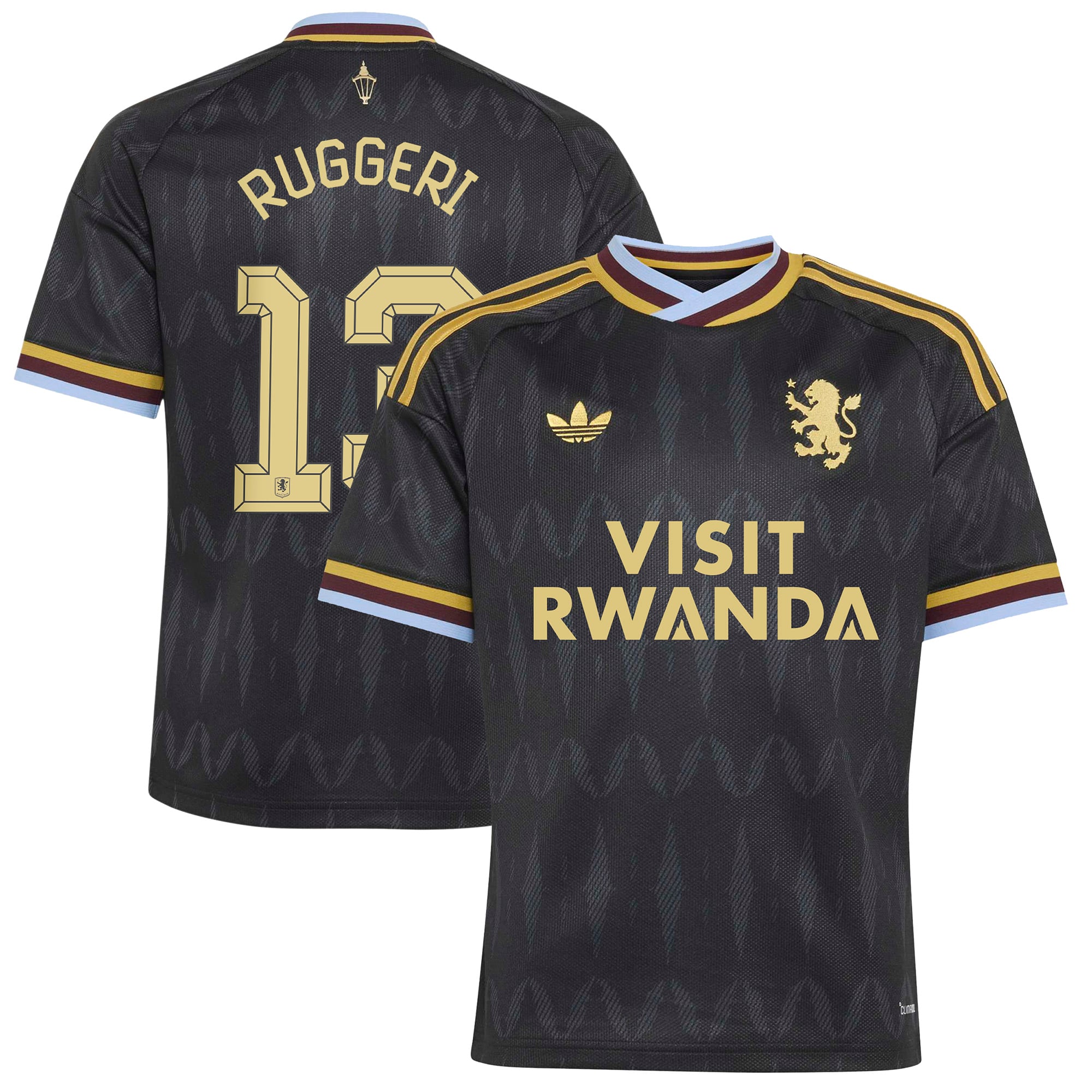 Aston Villa adidas Away Shirt 2026-27 - Kids with Ruggeri 13 Cup printing