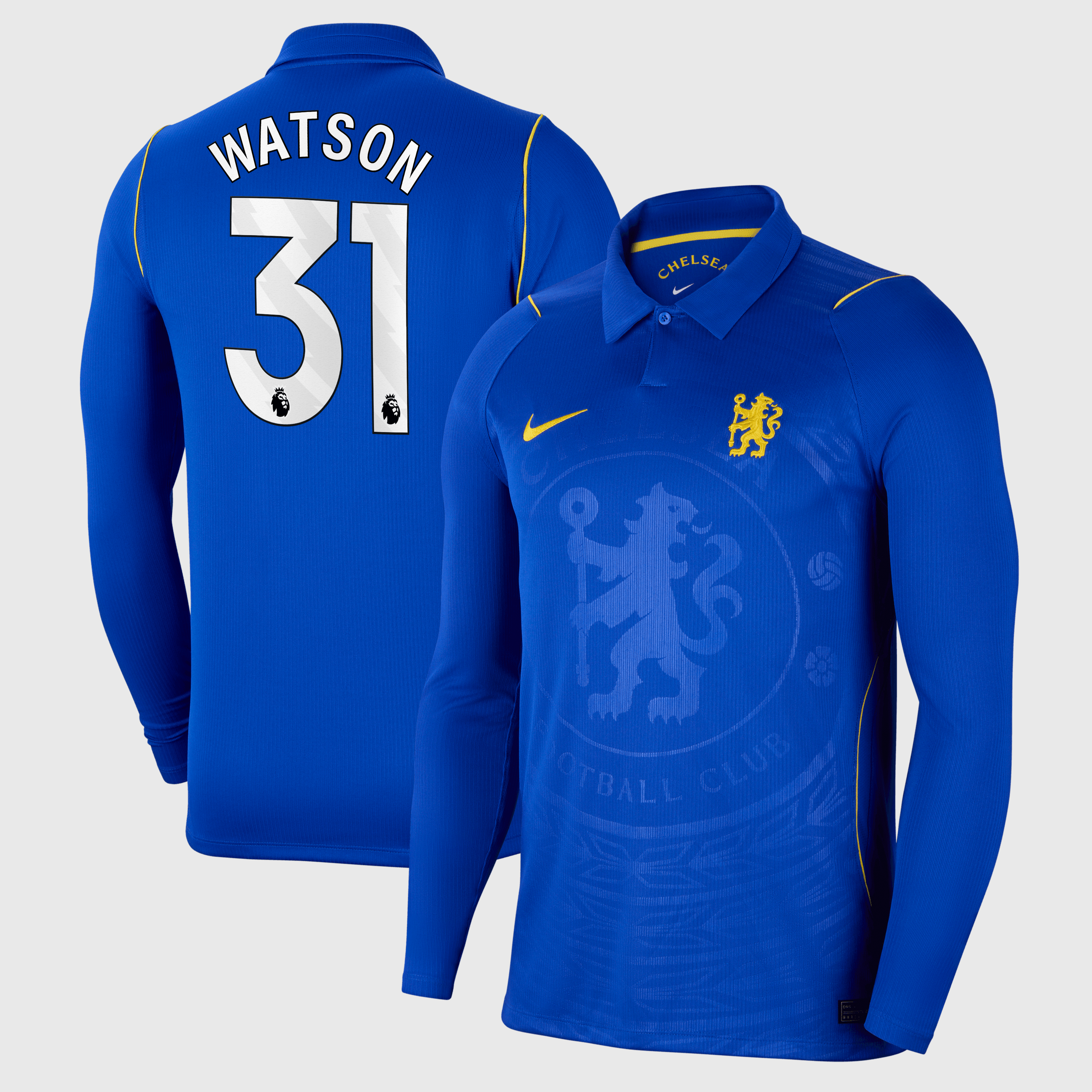 Chelsea Nike Home Stadium Long Sleeve Shirt 2026-27 with Watson 31 printing