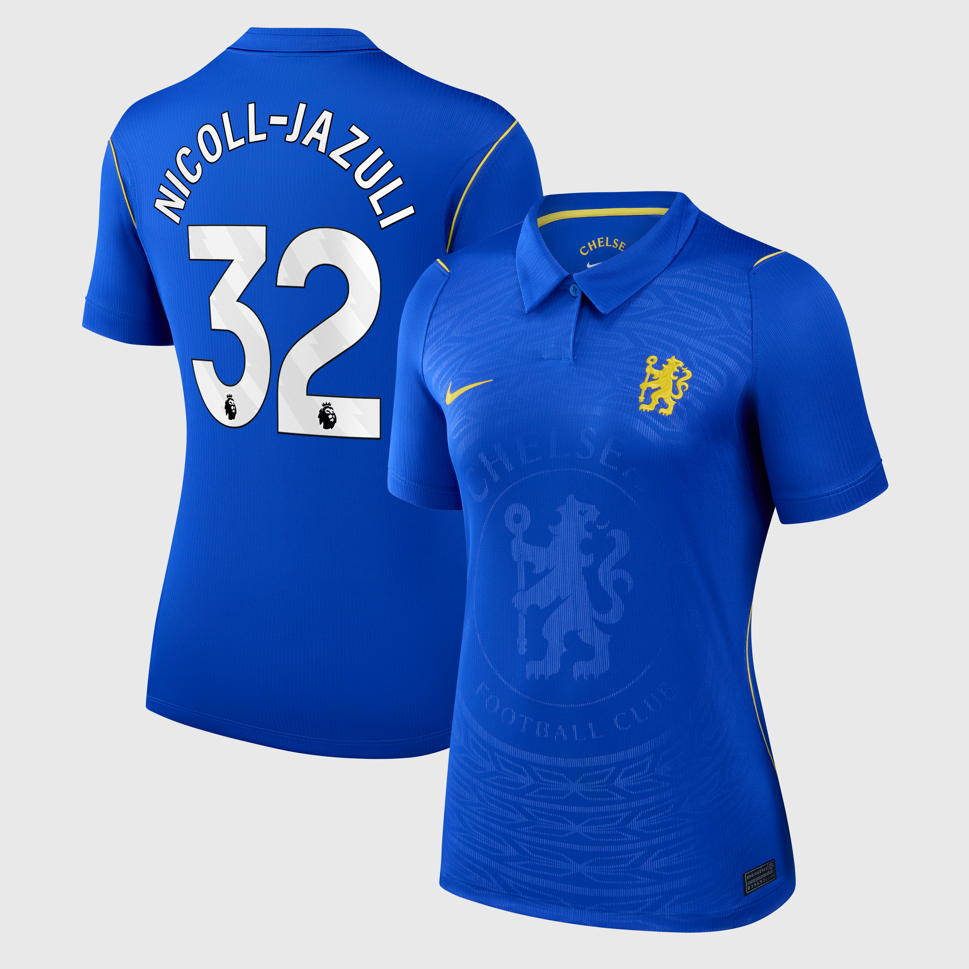 Chelsea Nike Home Stadium Shirt 2026-27 - Womens with Nicoll-Jazuli 32 printing