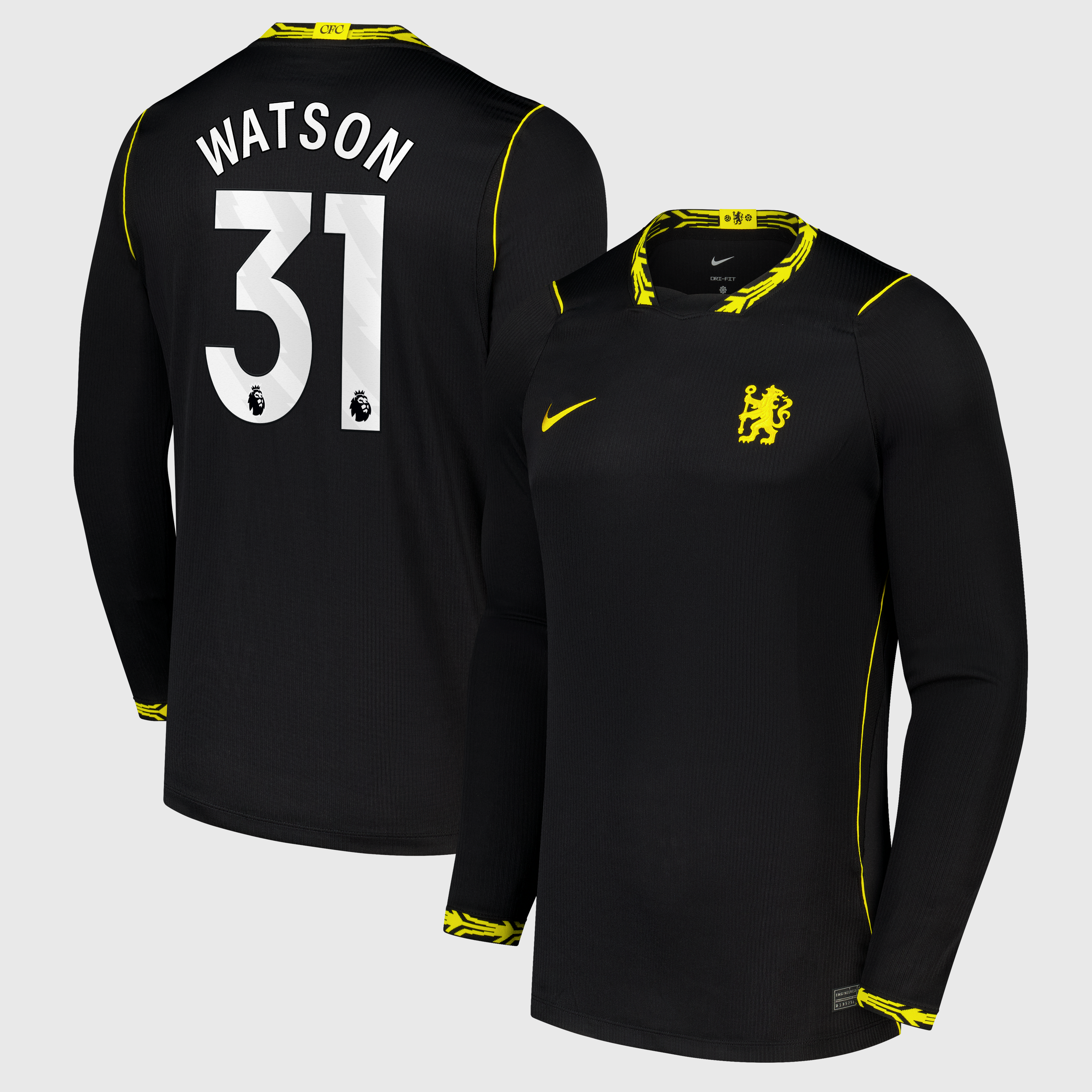 Chelsea Nike Away Stadium Long Sleeve Shirt 2026-27 with Watson 31 printing, , rebel_hi-res
