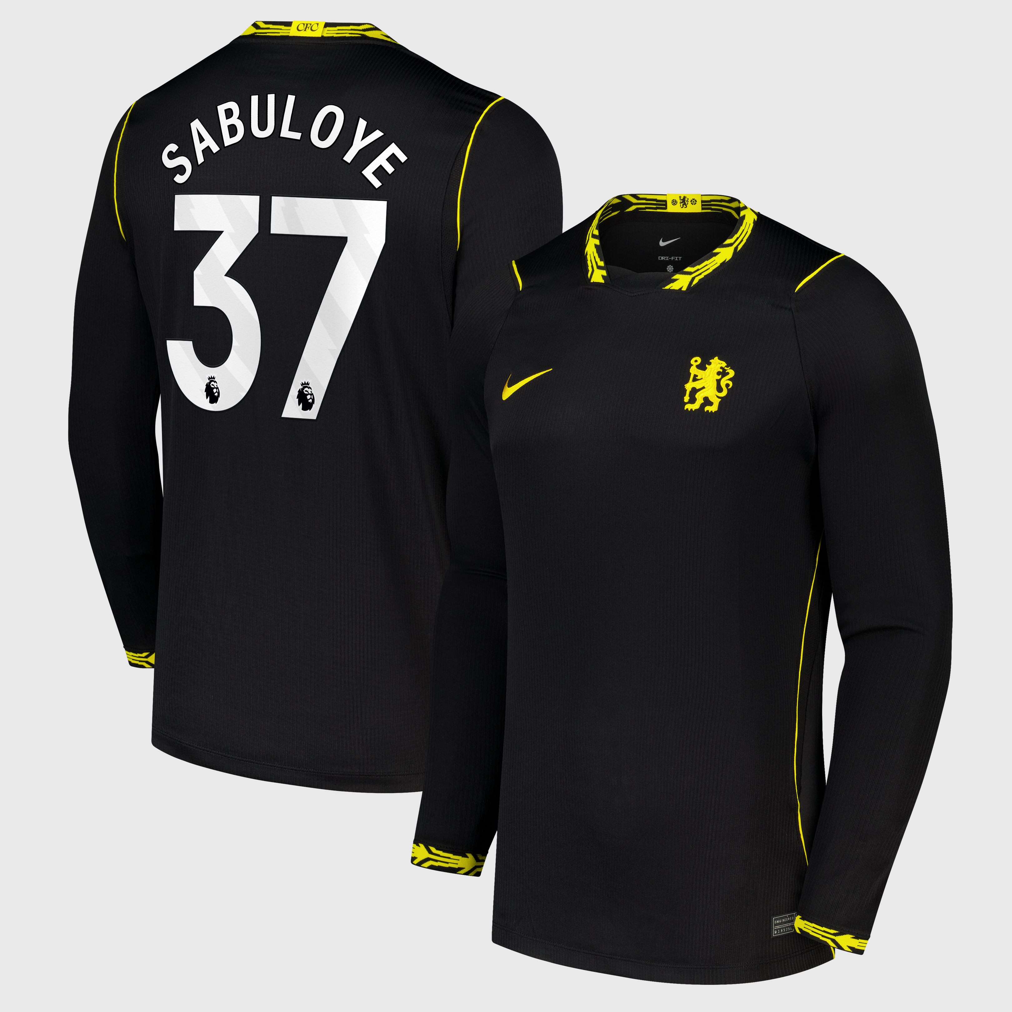 Chelsea Nike Away Stadium Long Sleeve Shirt 2026-27 with Sabuloye 37 printing, , rebel_hi-res