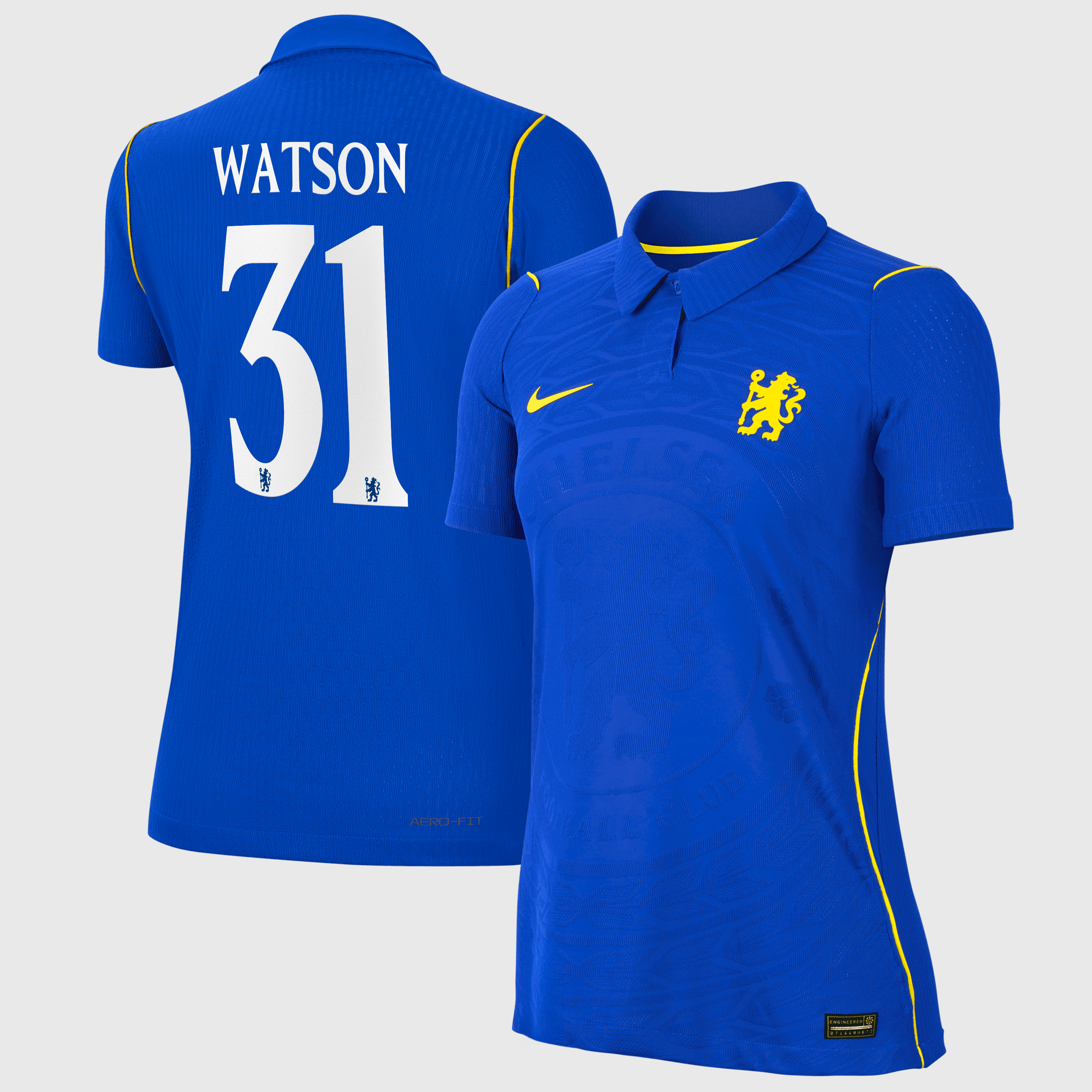Chelsea Nike Home Aero-FIT Match Shirt 2026-27 - Womens with Watson 31 printing