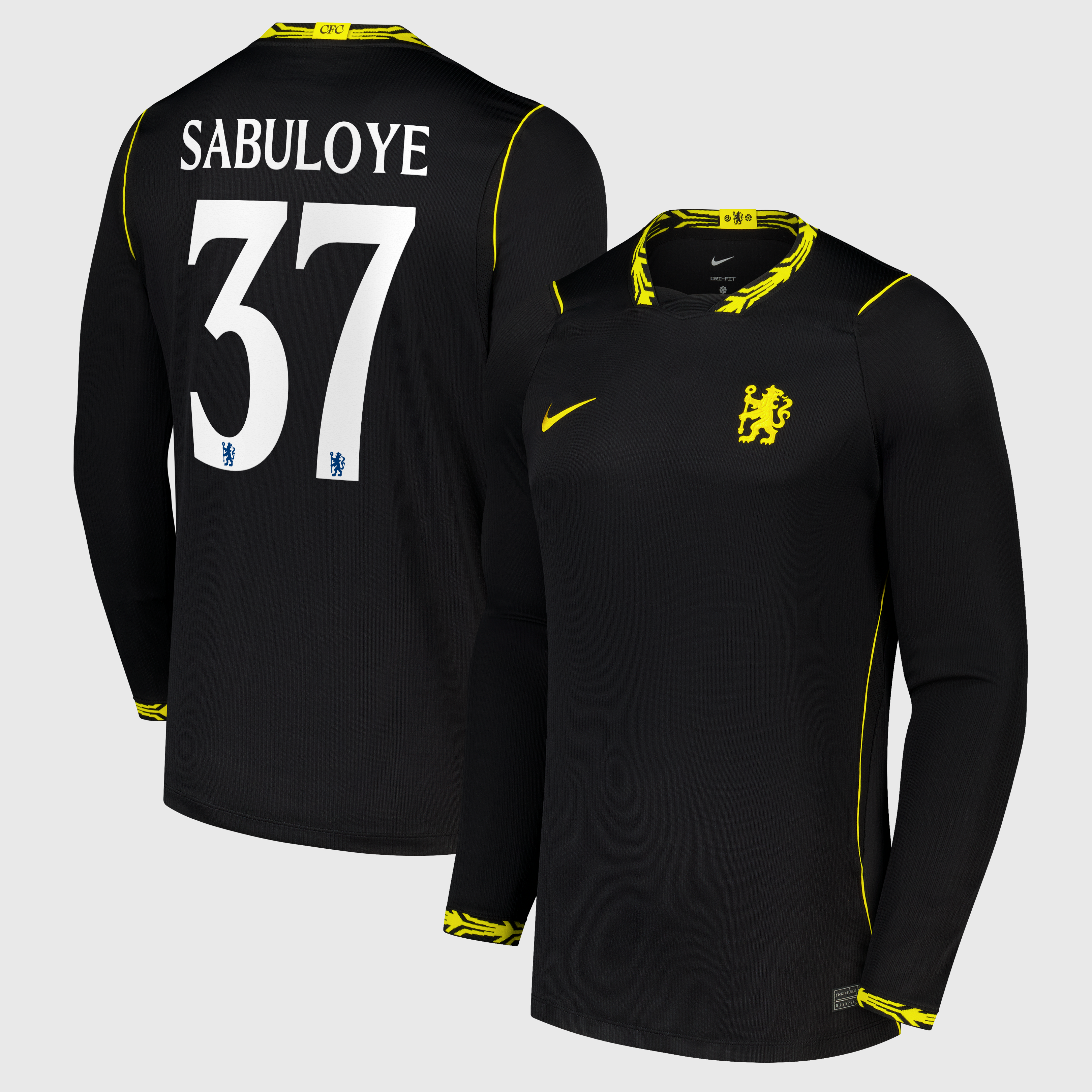 Chelsea Nike Away Stadium Long Sleeve Shirt 2026-27 with Sabuloye 37 printing