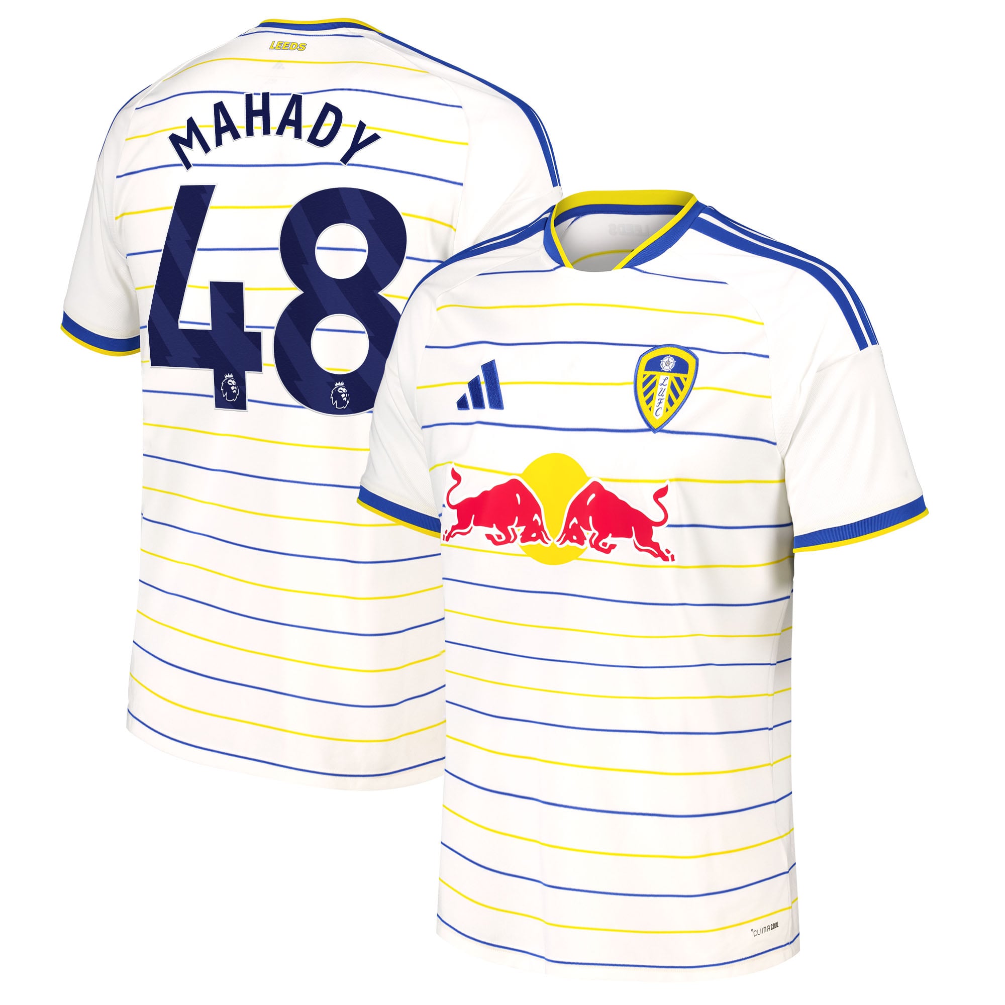 Leeds United adidas Home Shirt 2026-27 with Mahady 48 printing