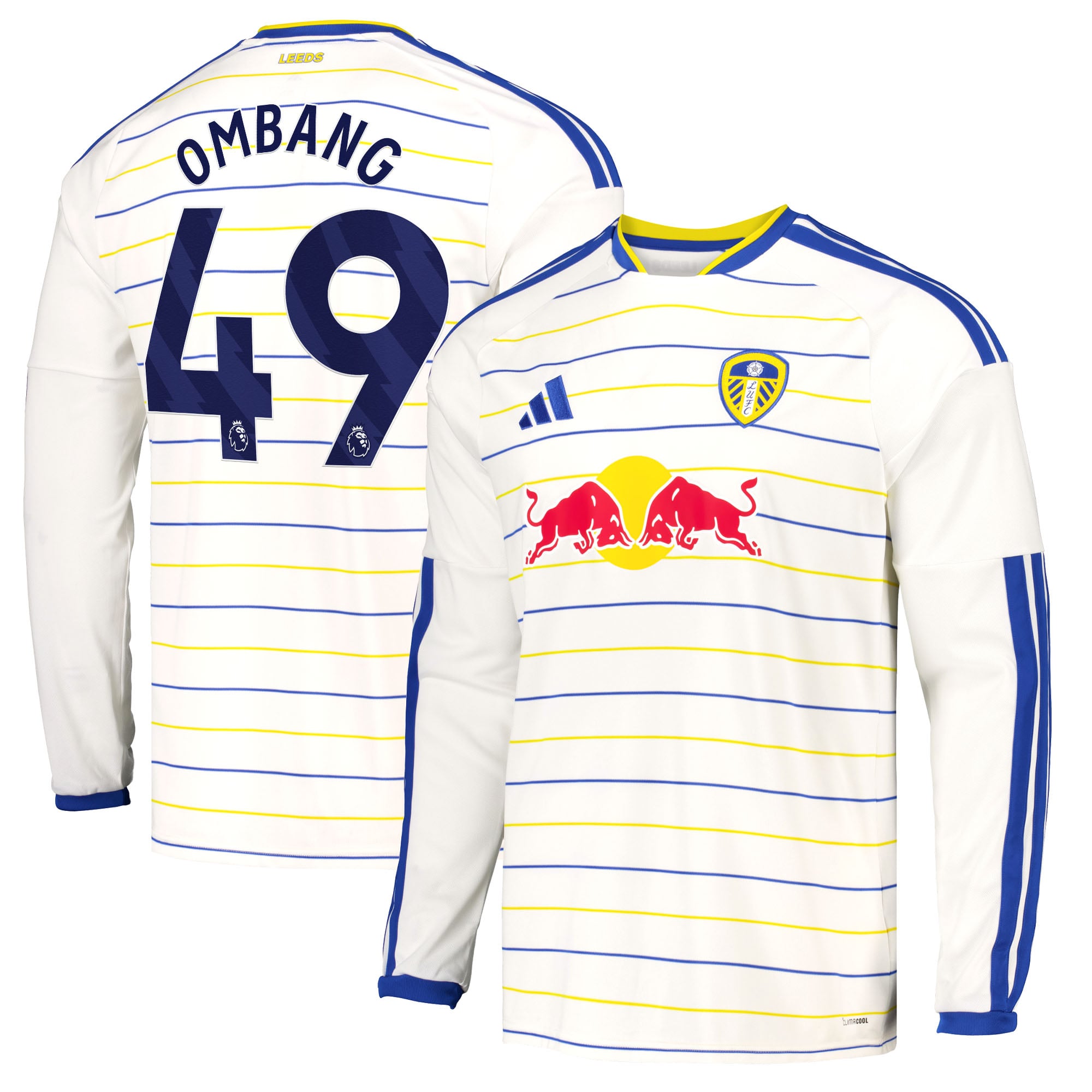 Leeds United adidas Home Shirt 2026-27 - Long Sleeve with Ombang 49 printing