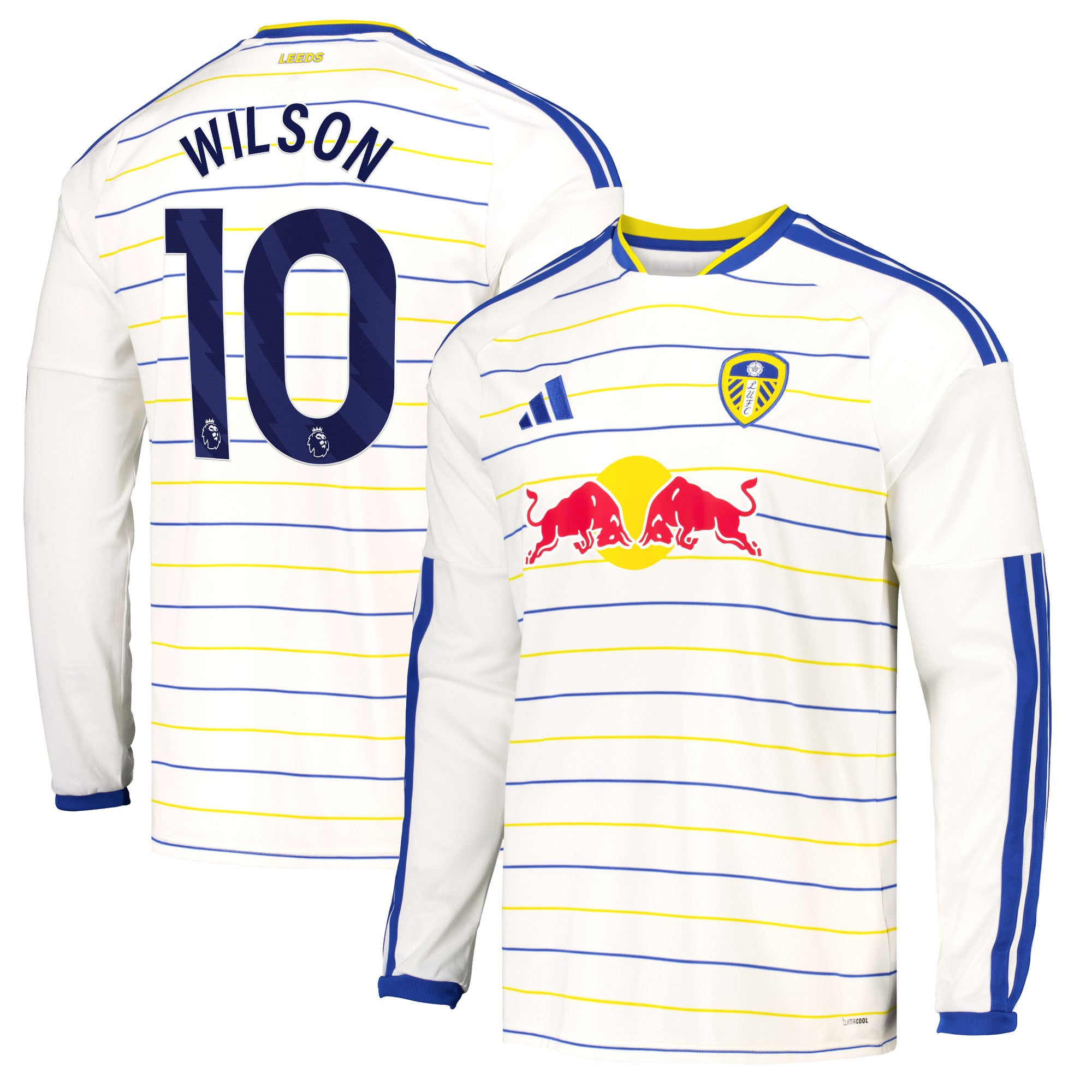 Leeds United adidas Home Shirt 2026-27 - Long Sleeve with Wilson 10 printing