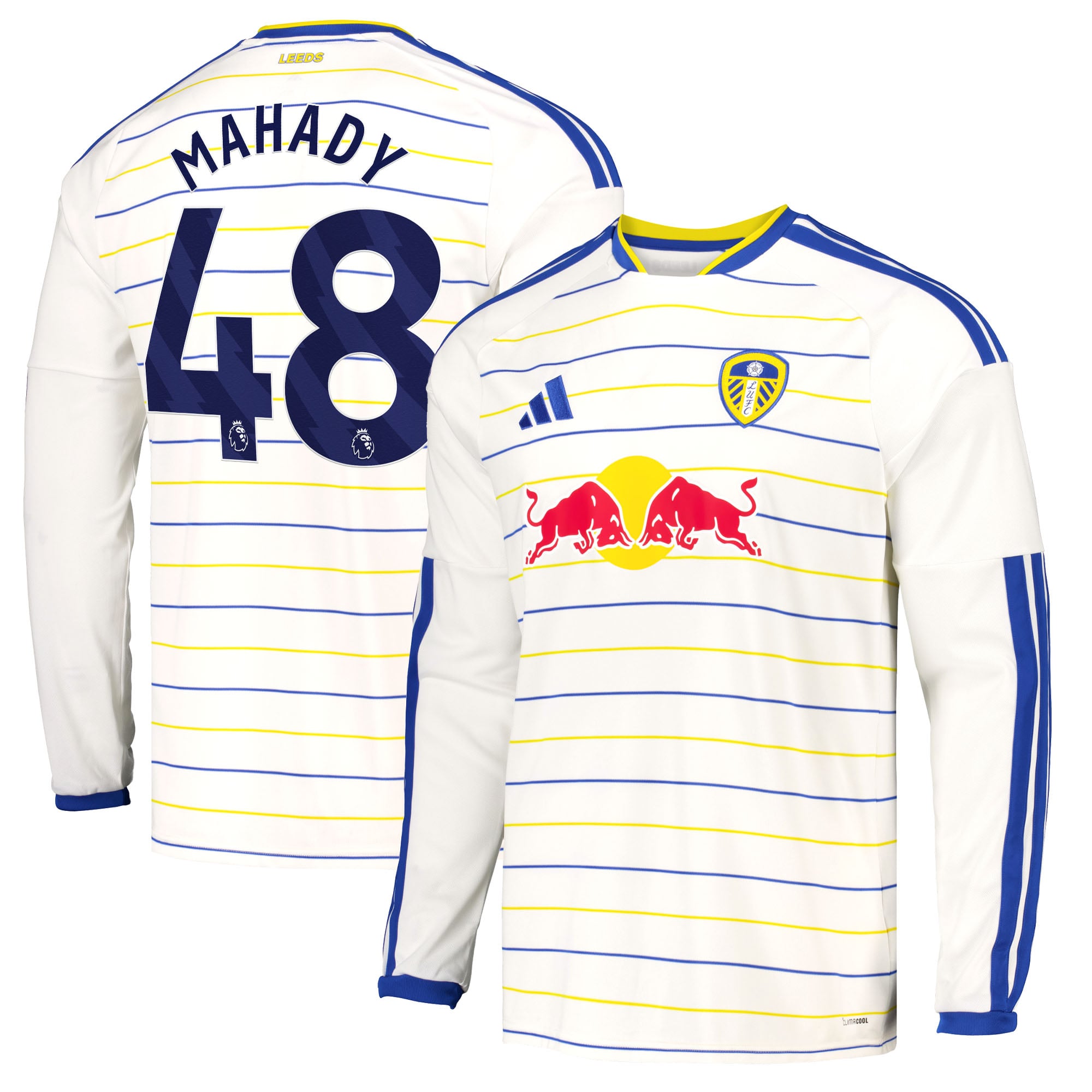 Leeds United adidas Home Shirt 2026-27 - Long Sleeve with Mahady 48 printing