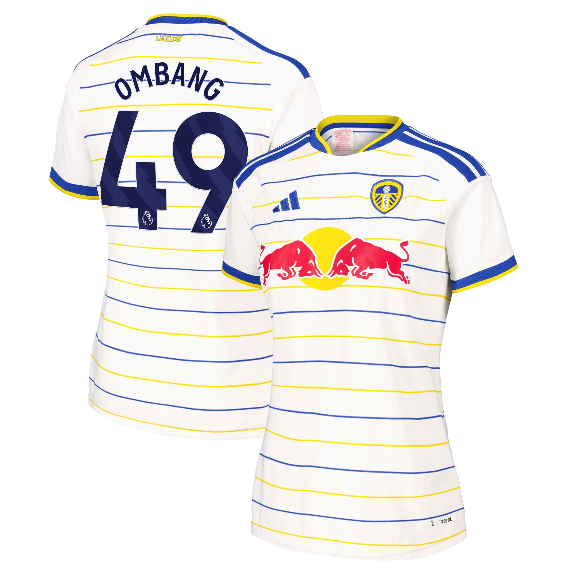 Leeds United adidas Home Shirt 2026-27 - Womens with Ombang 49 printing