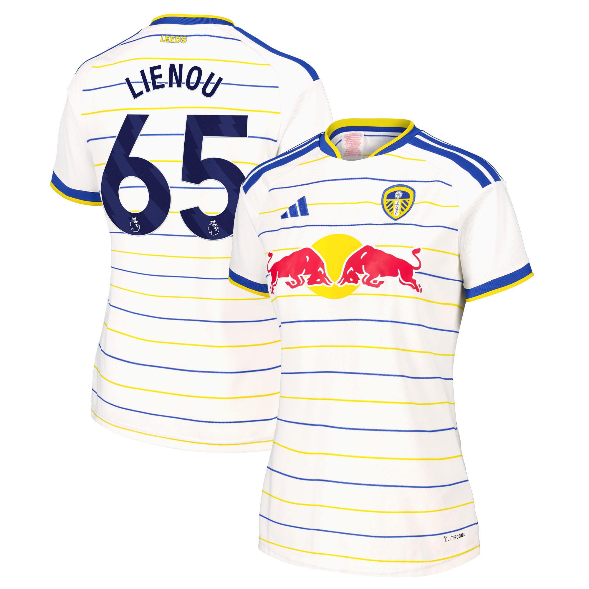Leeds United adidas Home Shirt 2026-27 - Womens with Lienou 65 printing